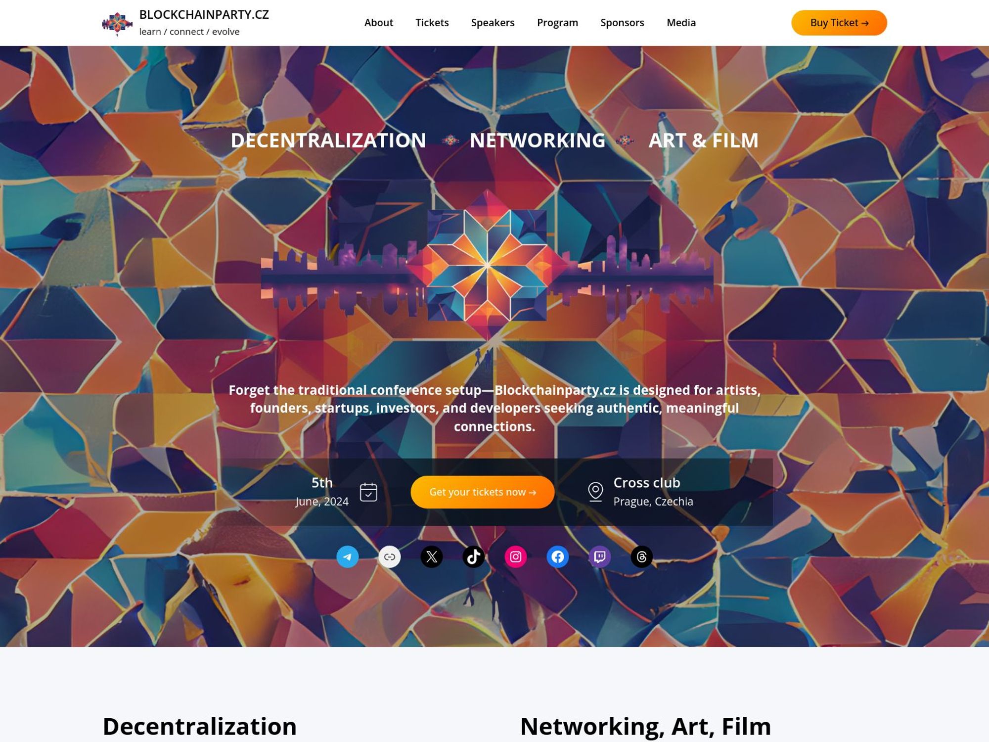 Blockchainparty.cz 2024 screenshot