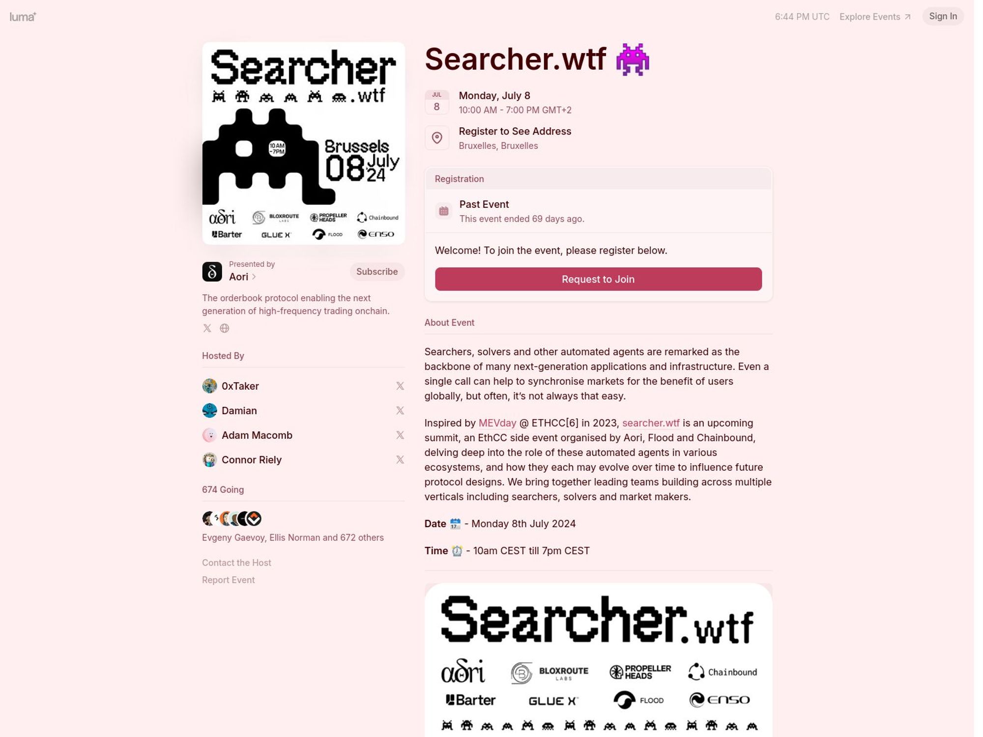 Searcher.wtf @ EthCC 7 Brussels screenshot