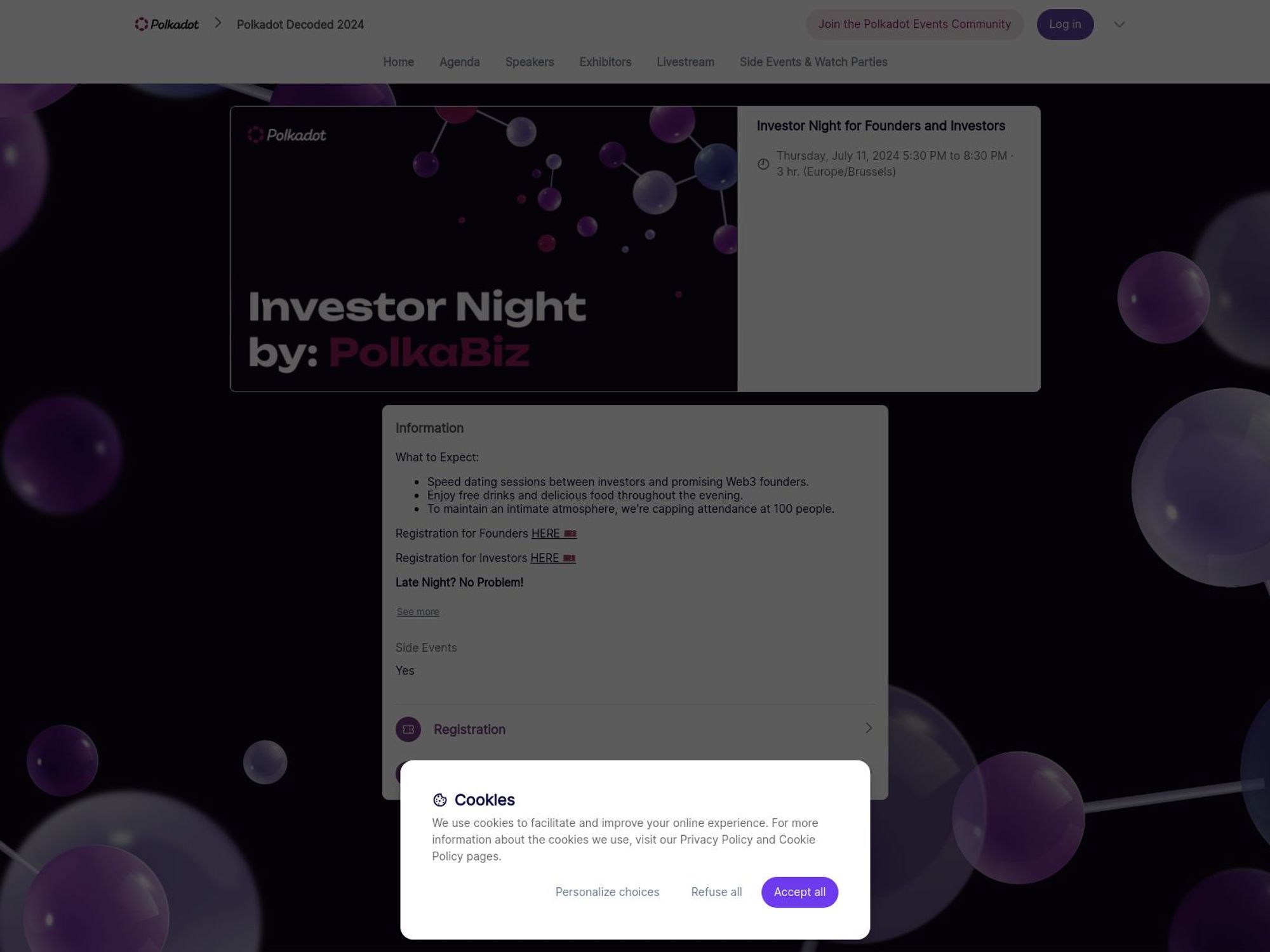 Investor Night for Founders and Investors screenshot