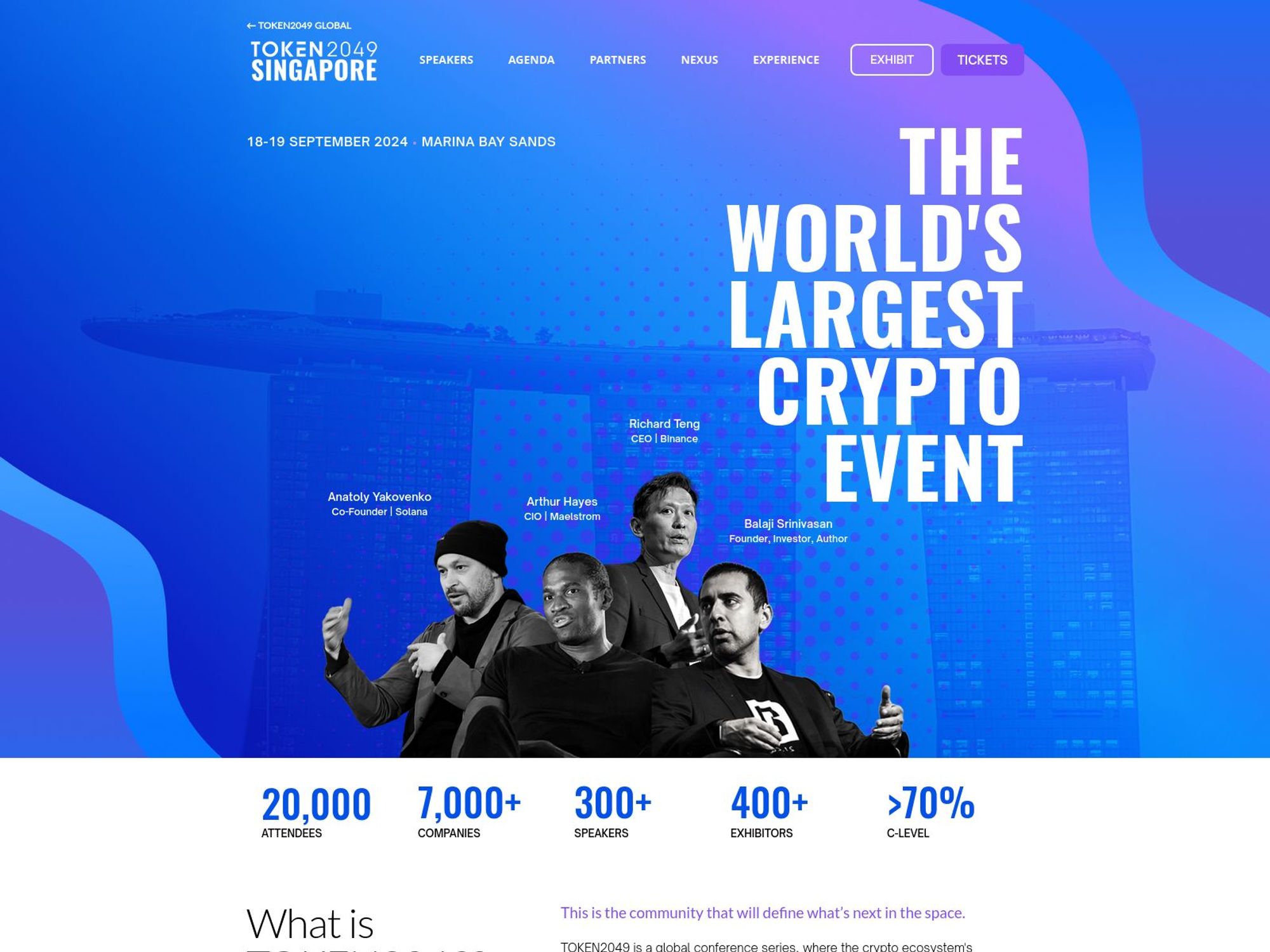 TOKEN2049 Singapore 2024 screenshot