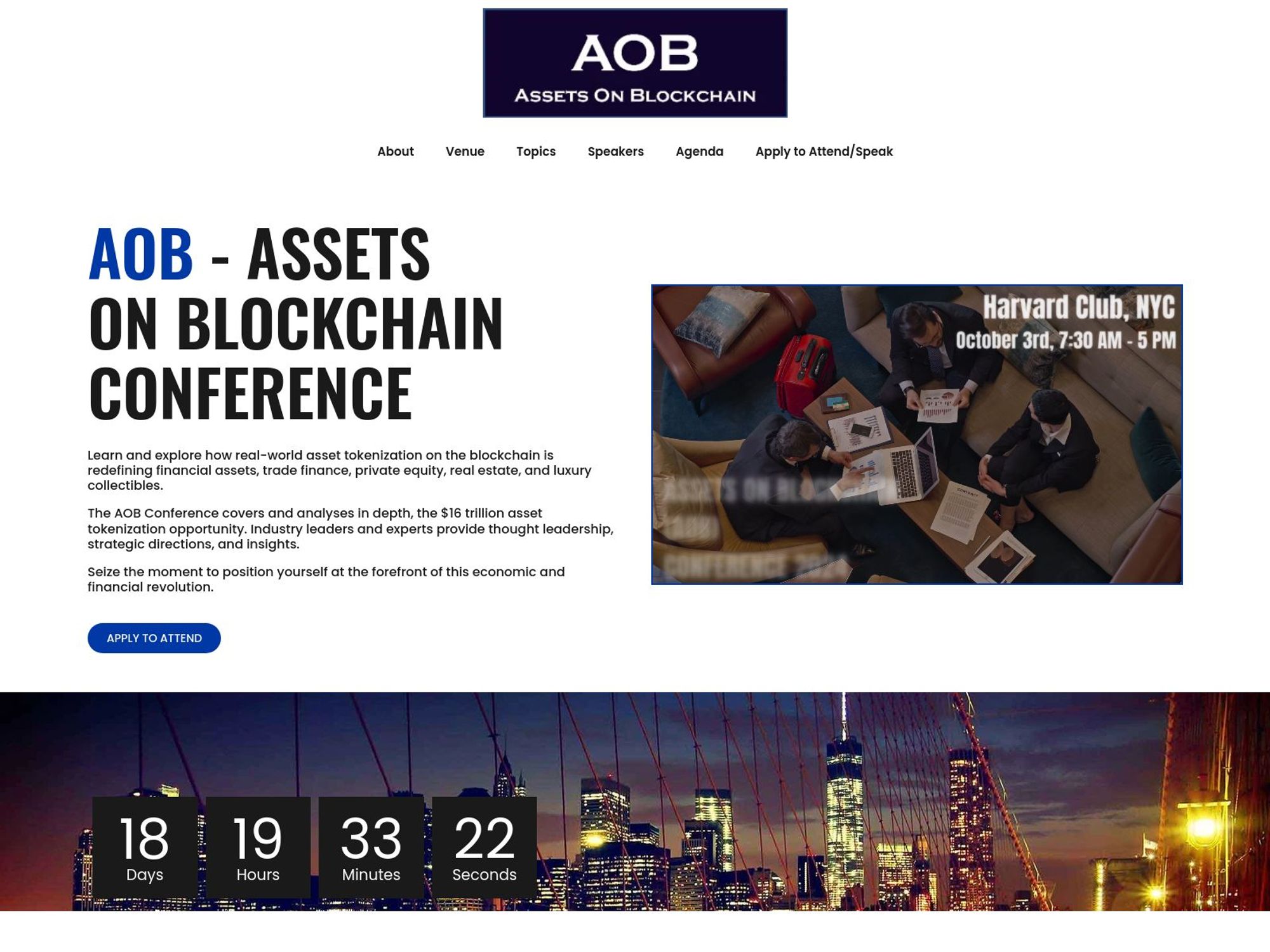 Assets on Blockchain - AOB 2024 screenshot