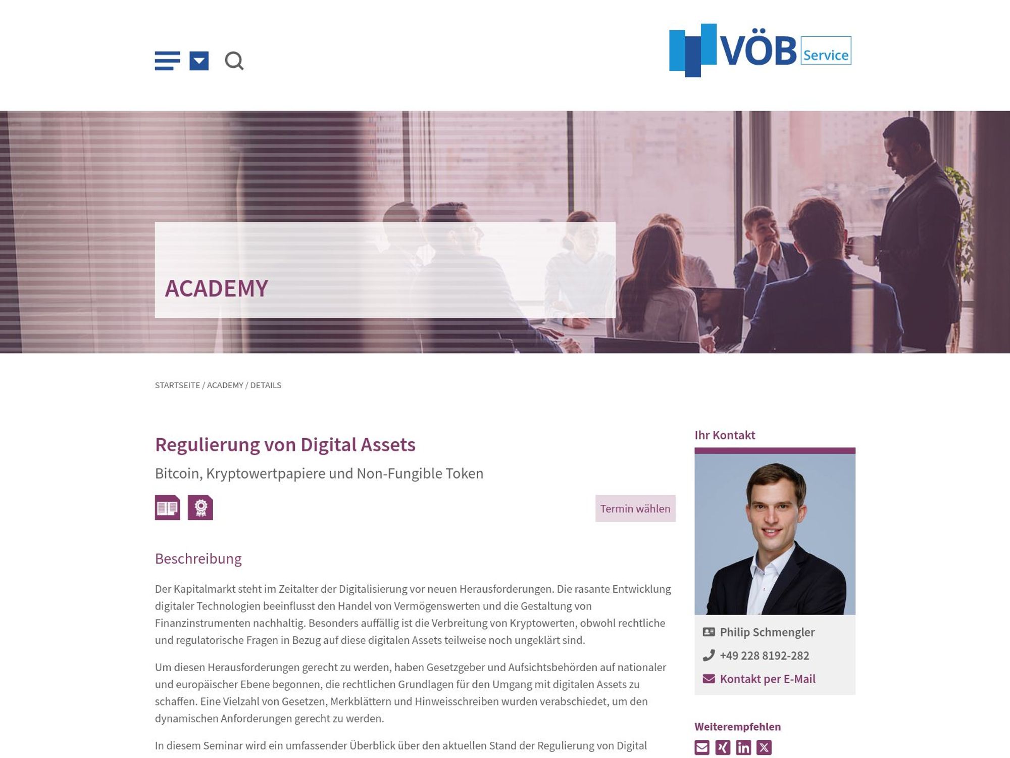 Regulierung von Digital Assets screenshot