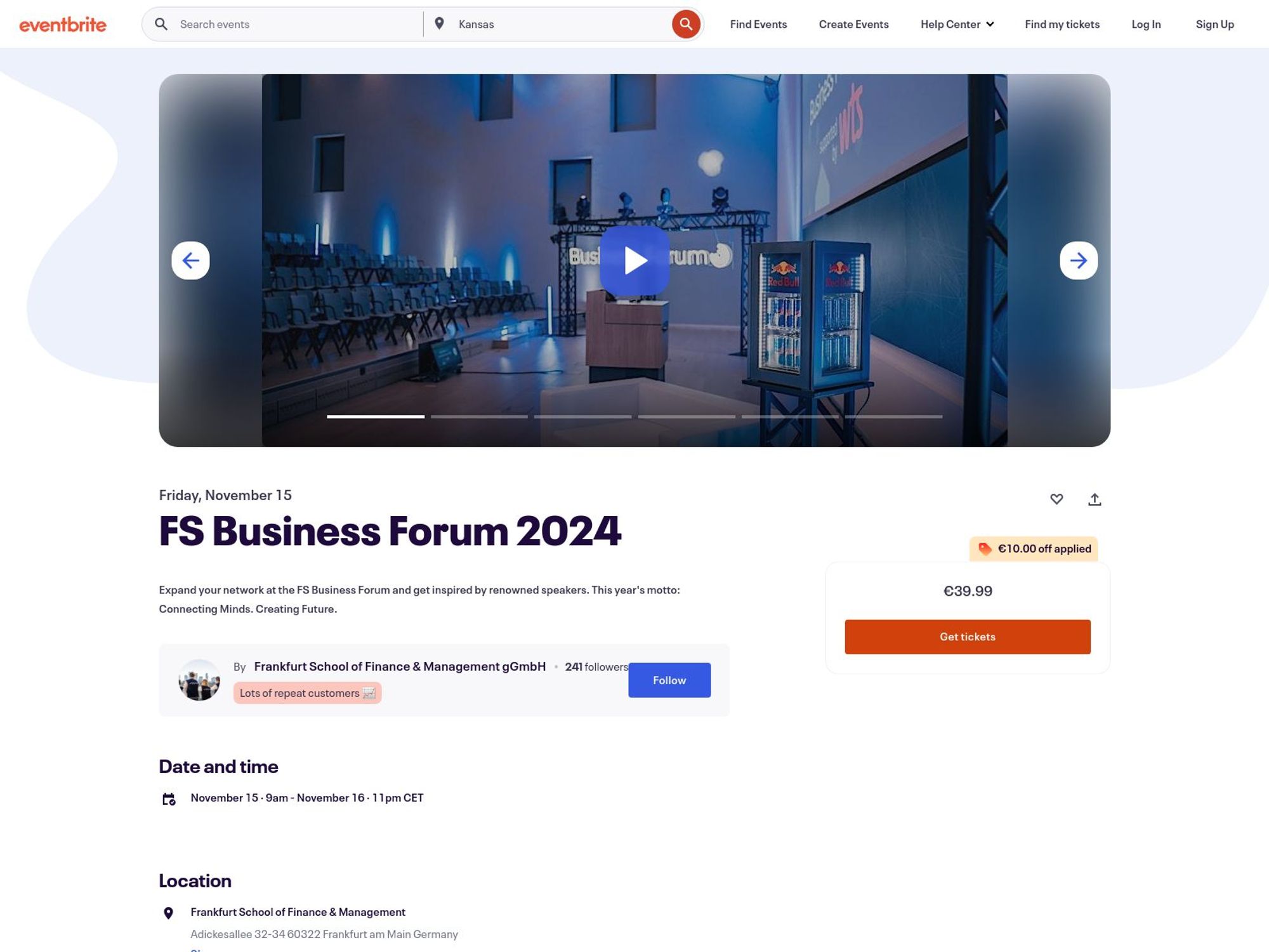 FS Business Forum 2024 screenshot