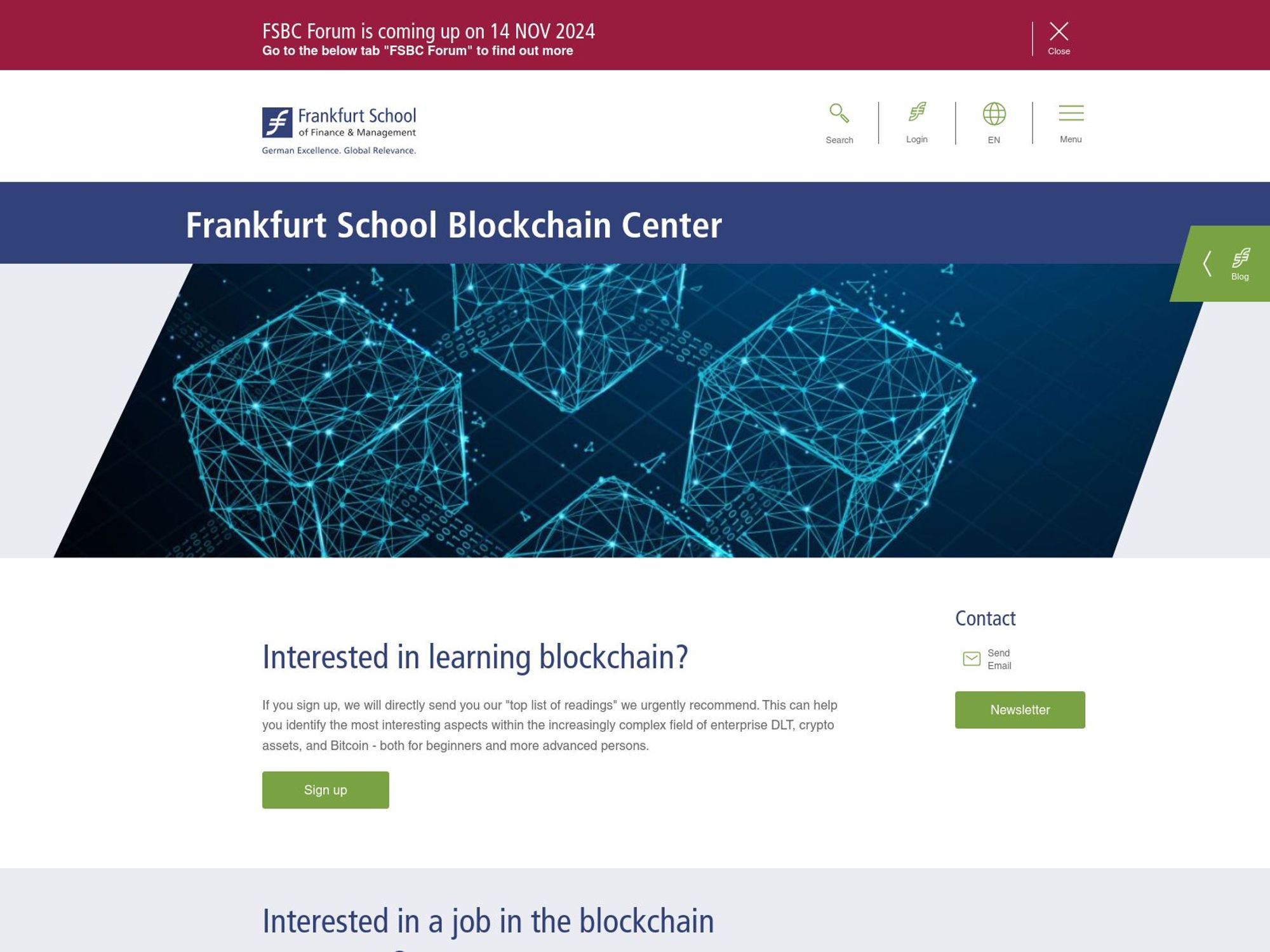 FSBC Forum @ Frankfurt School Blockchain Center screenshot
