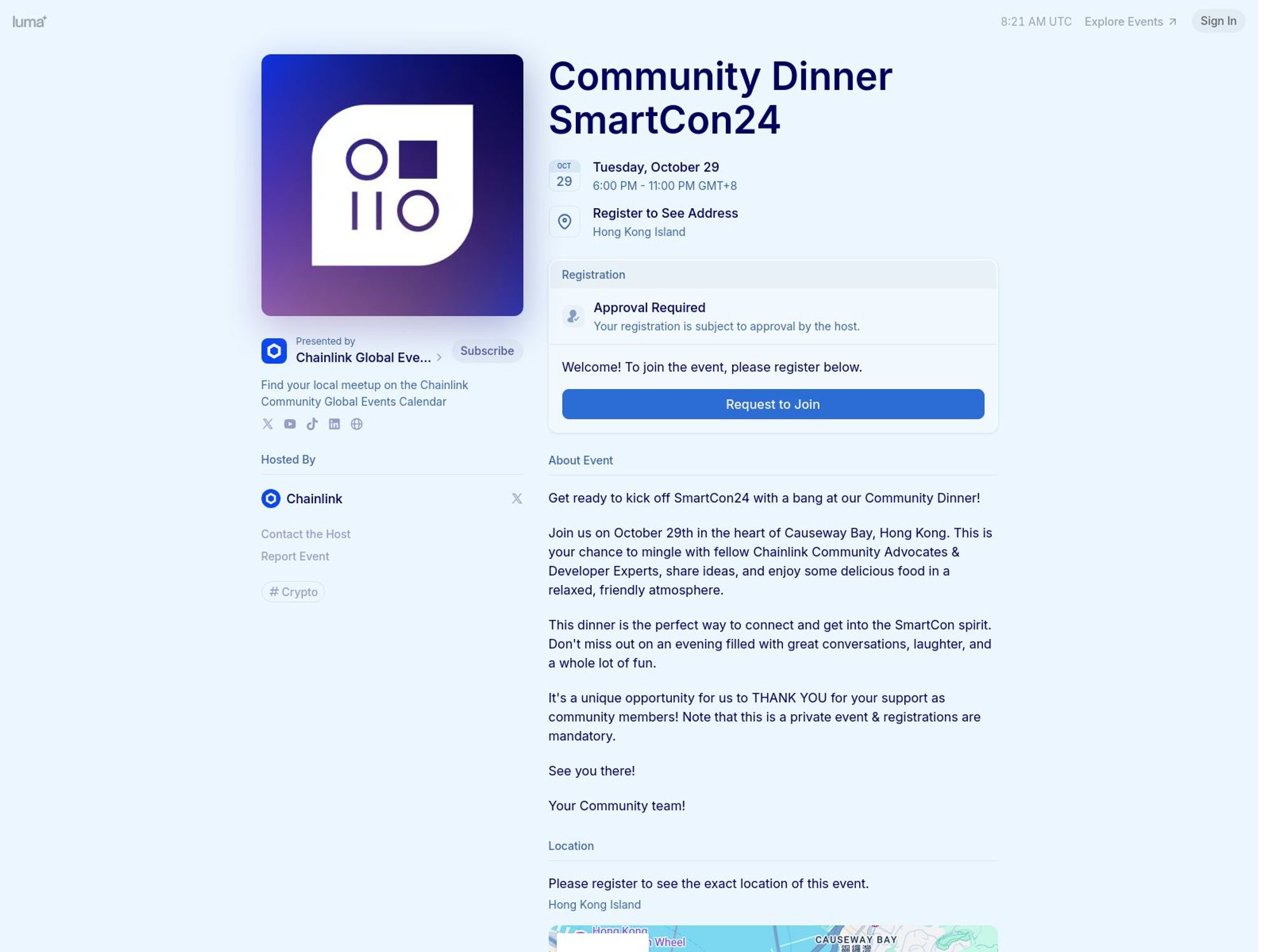 Community Dinner SmartCon24 screenshot