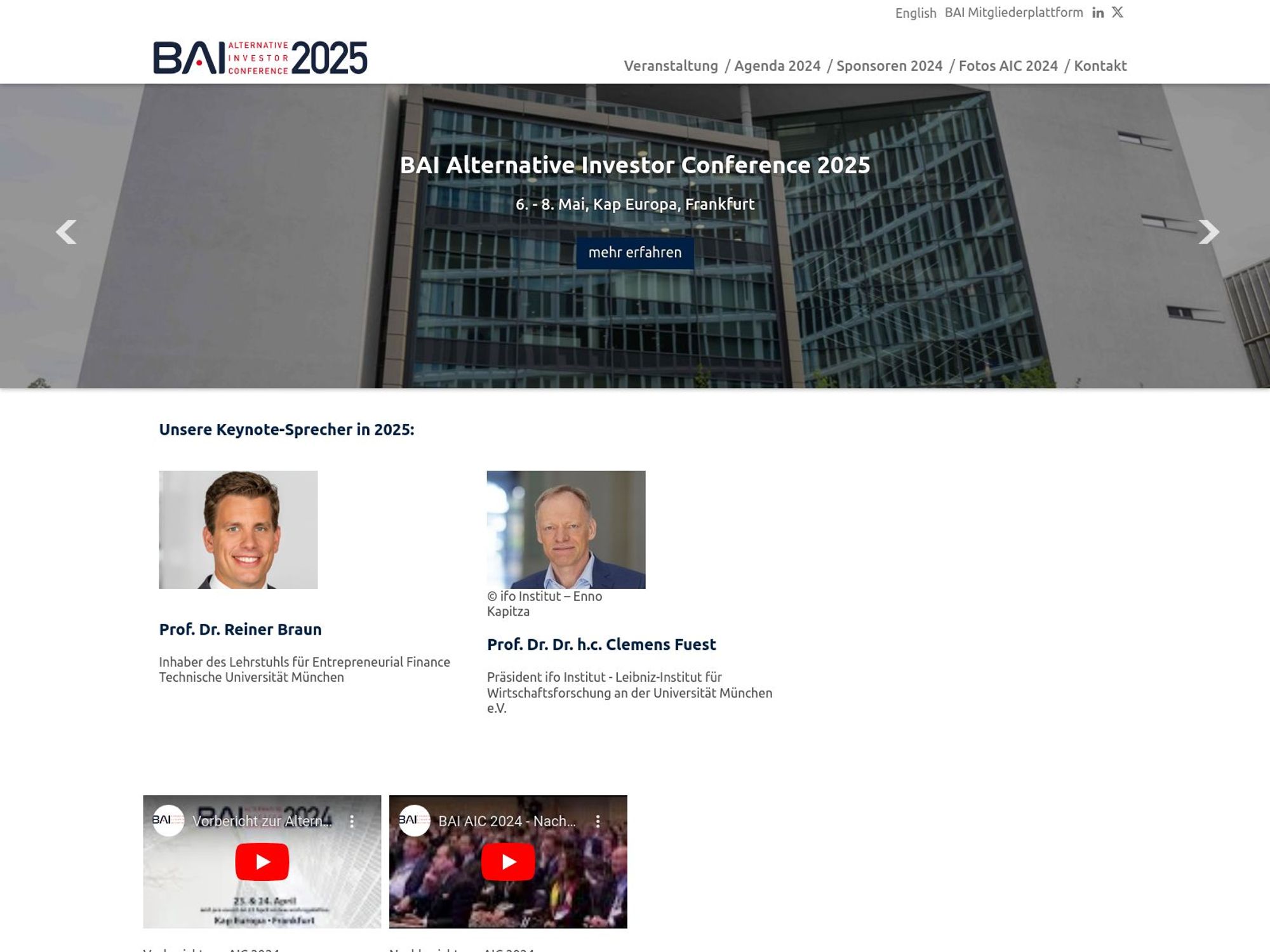 BAI Alternative Investor Conference - AIC 2025 screenshot