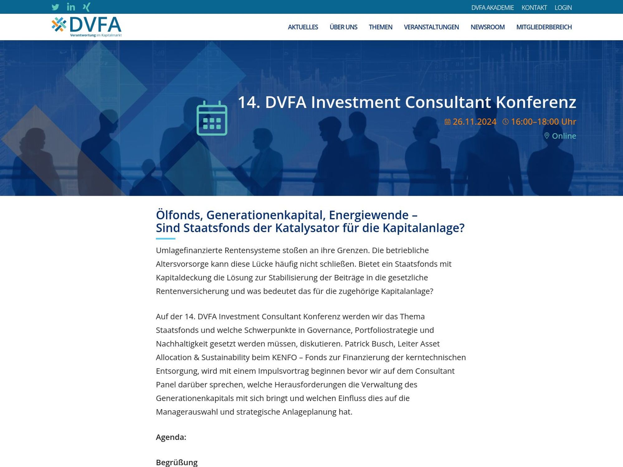 14. DVFA Investment Consultant Konferenz screenshot