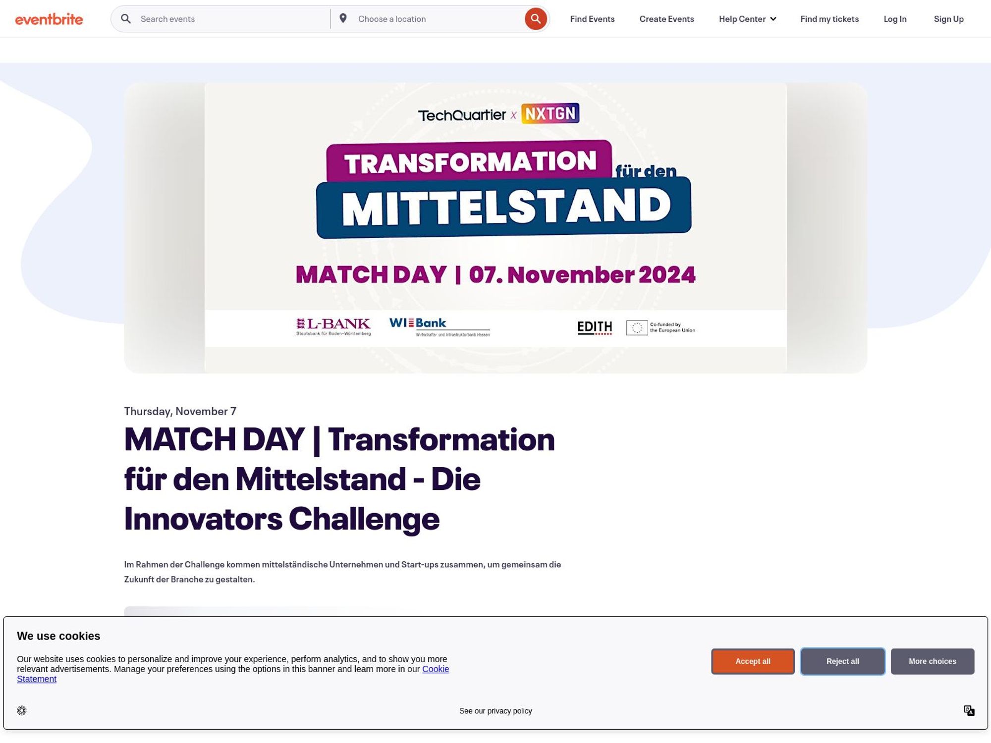 MATCH DAY | Transformation für den Mittelstand - Die Innovators Challenge screenshot