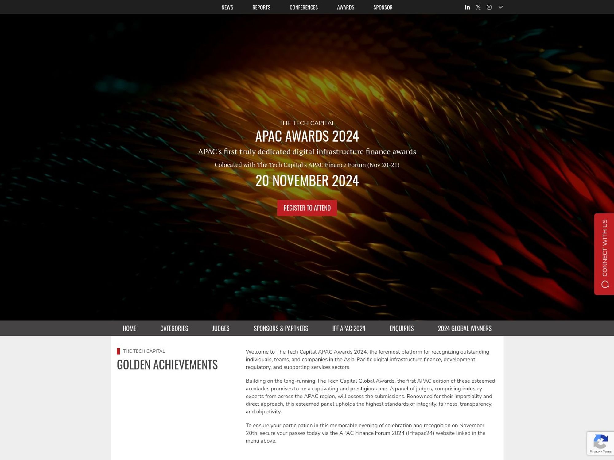 The Tech Capital APAC Awards 2024 screenshot