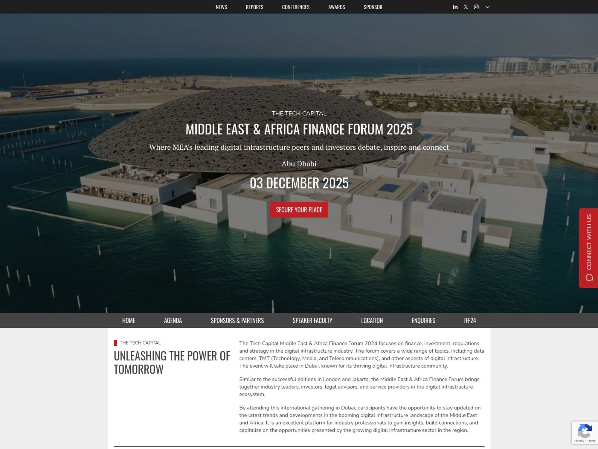 The Tech Capital Middle East & Africa Finance Forum 2025 screenshot