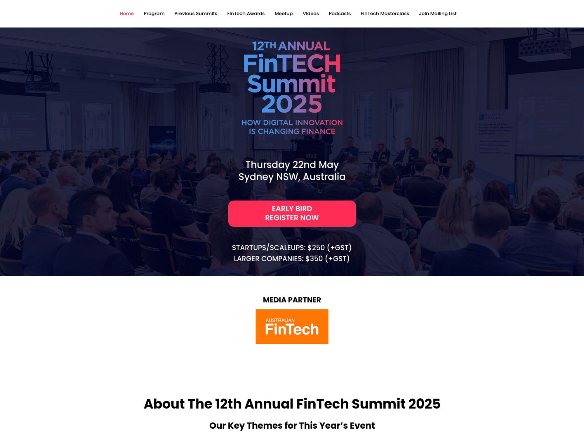 12th Annual FinTech Summit 2025 screenshot