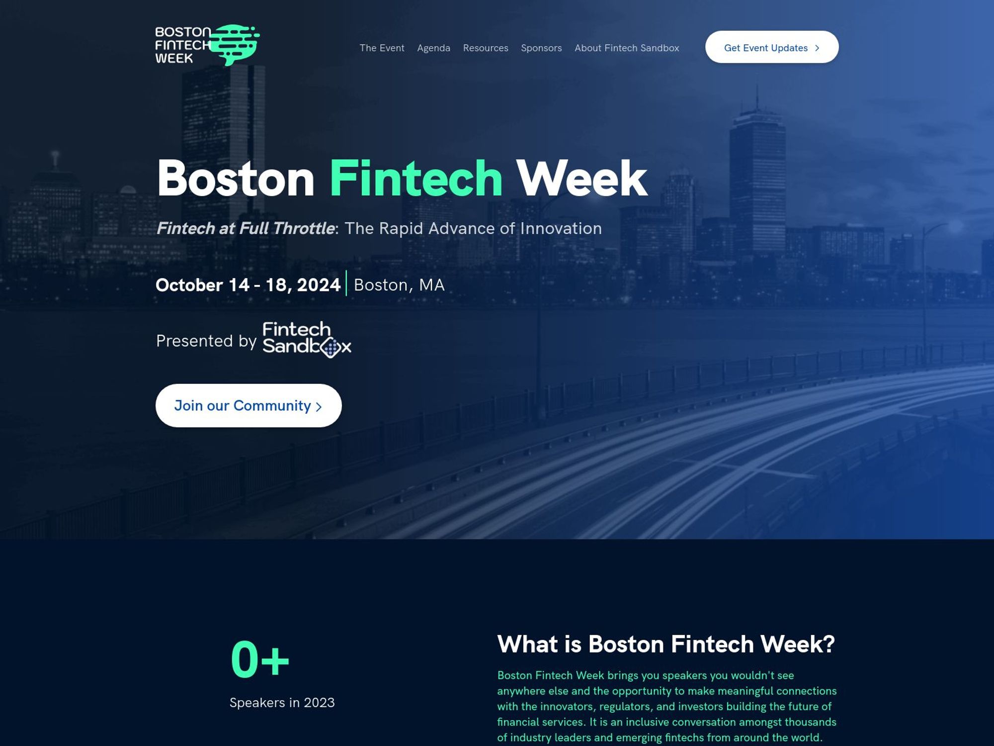 Boston Fintech Week screenshot