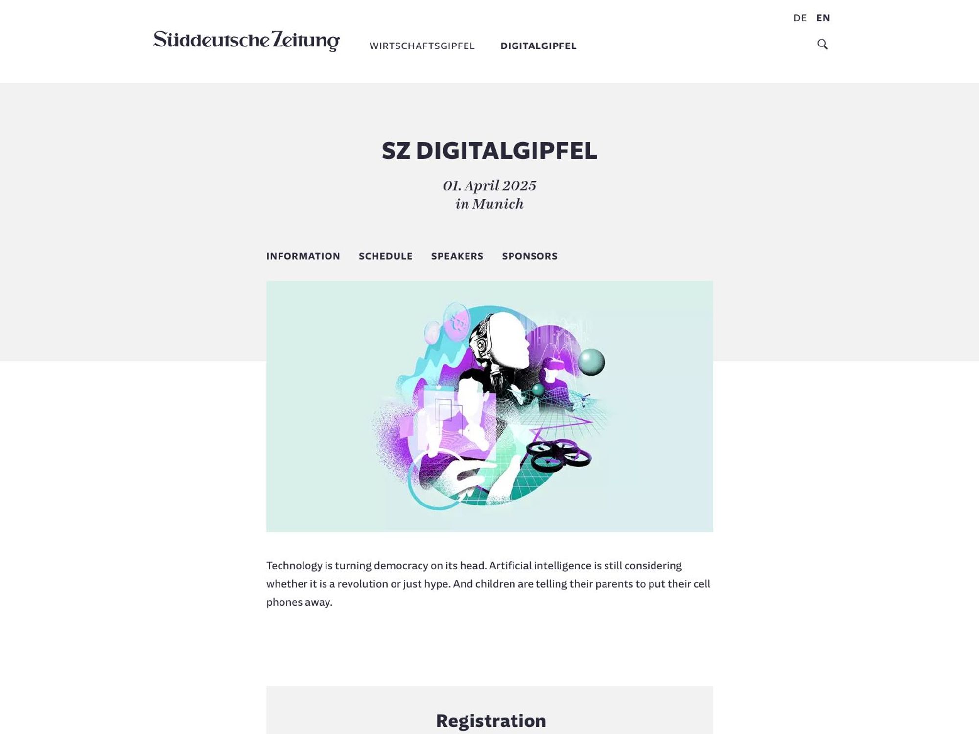 SZ Digitalgipfel screenshot