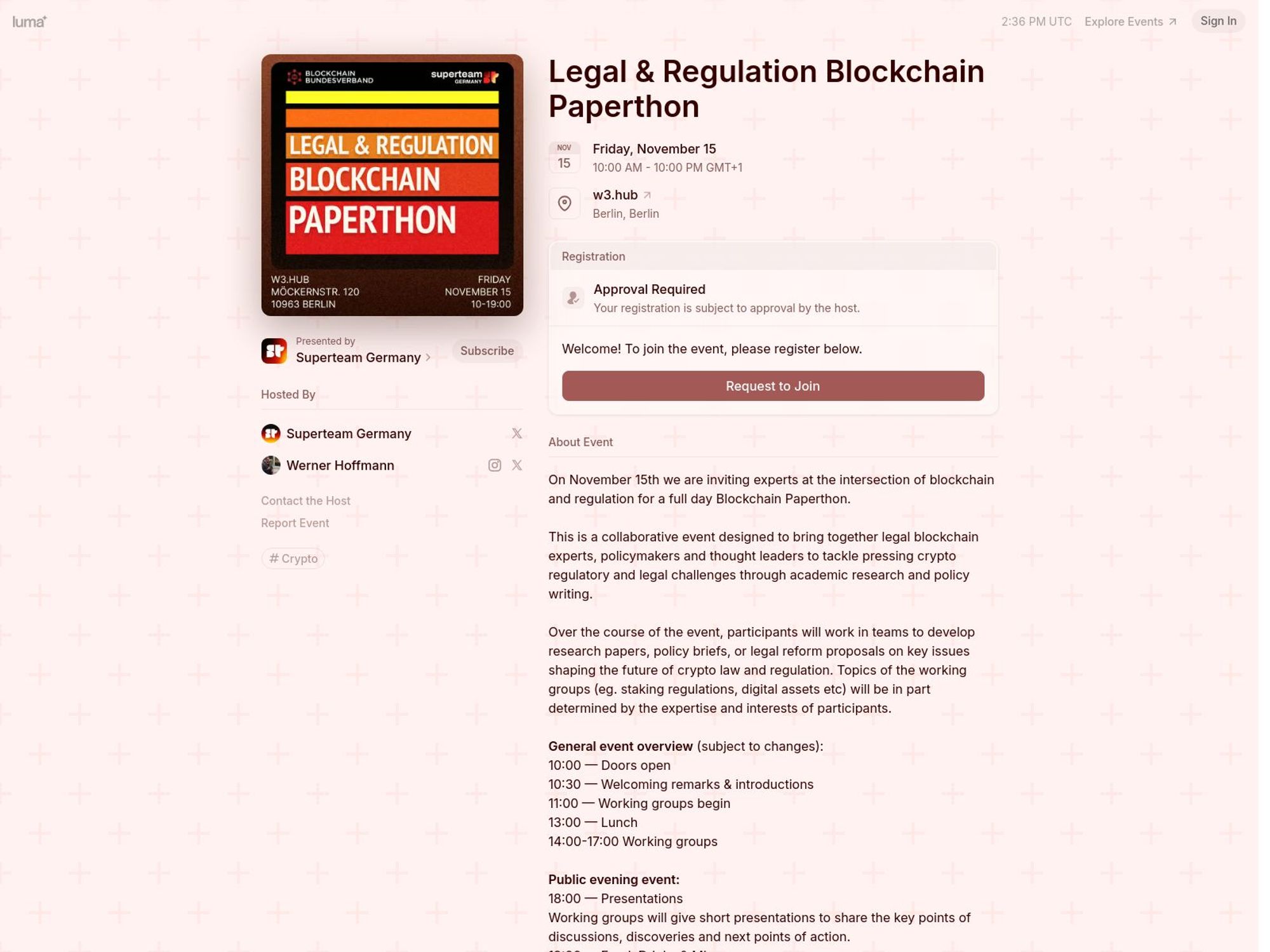 Legal & Regulation Blockchain Paperthon screenshot