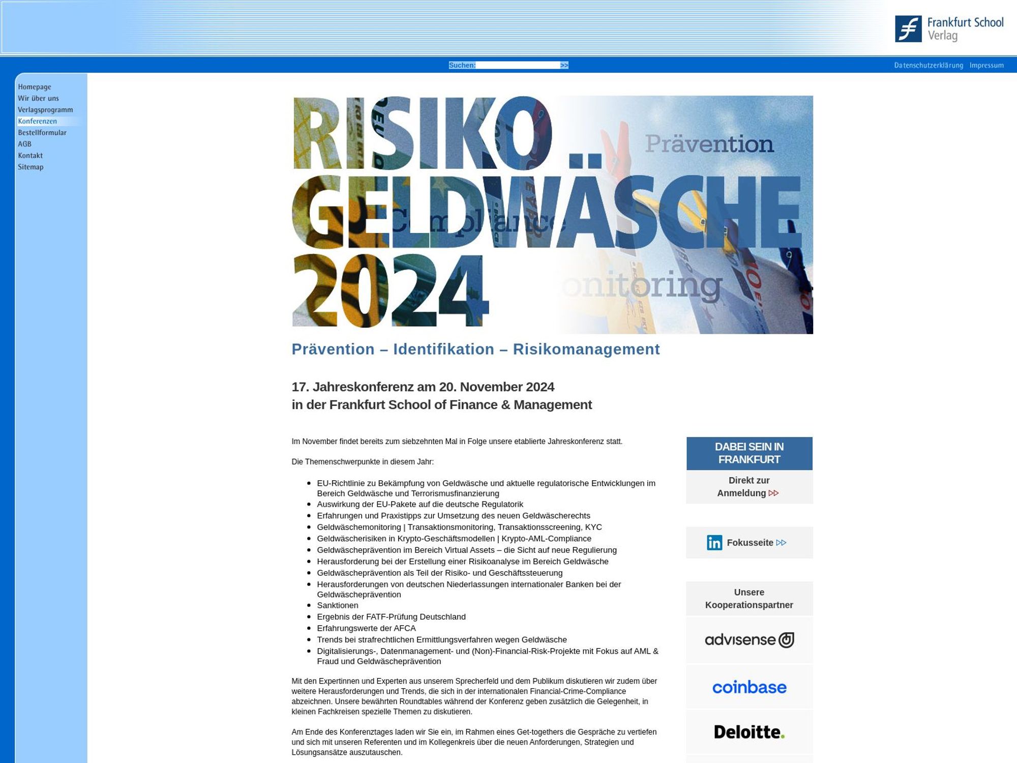 Risiko Geldwäsche 2024 screenshot