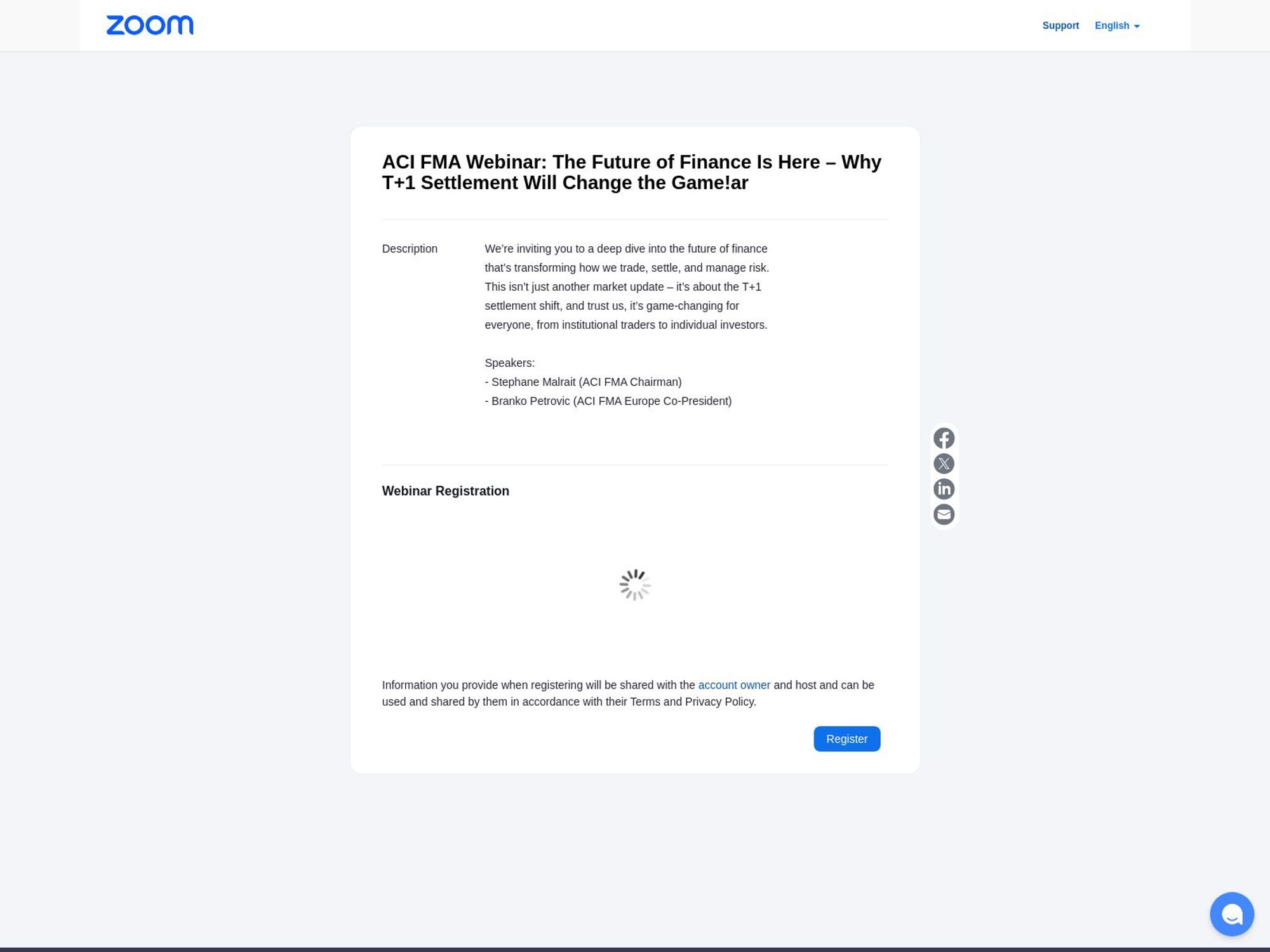 ACI FMA Webinar: The Future of Finance Is Here – Why T+1 Settlement Will Change the Game! screenshot