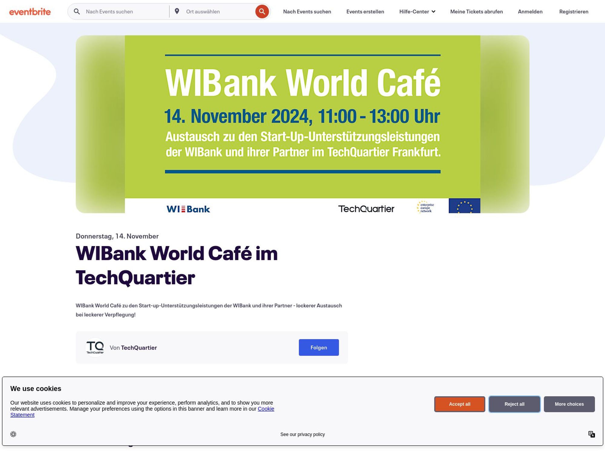 WIBank World Café im TechQuartier screenshot