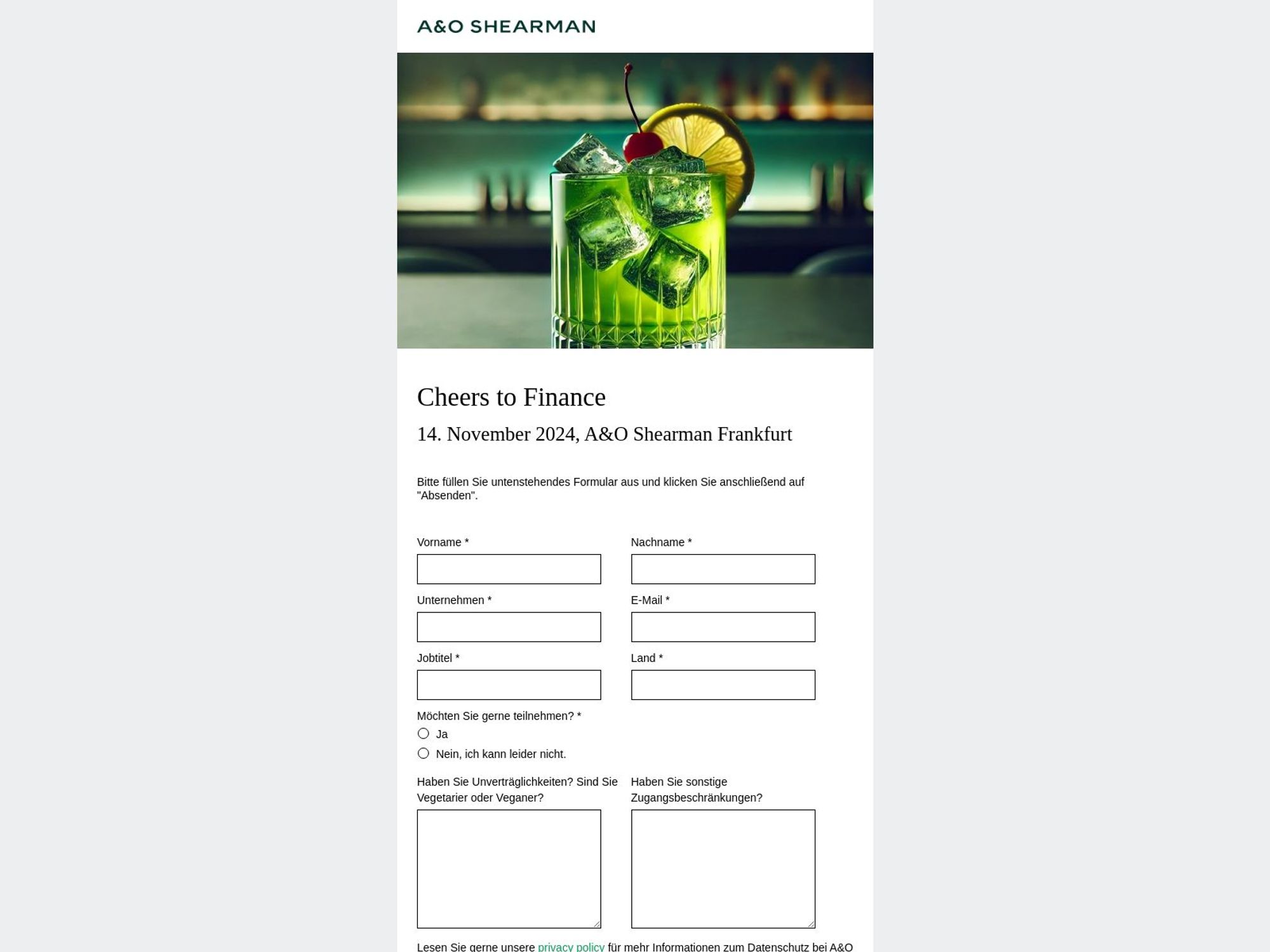 Cheers to Finance screenshot