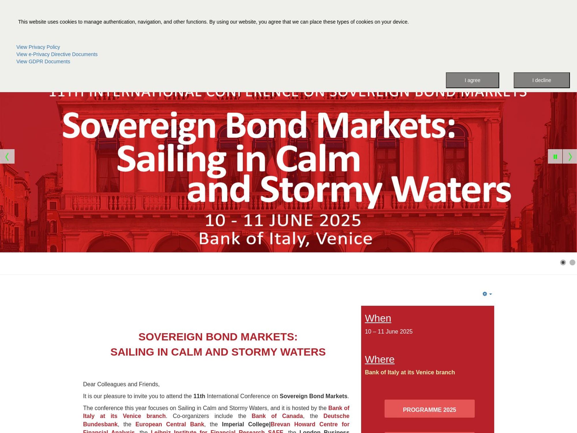 11th International Conference on Sovereign Bond Markets screenshot