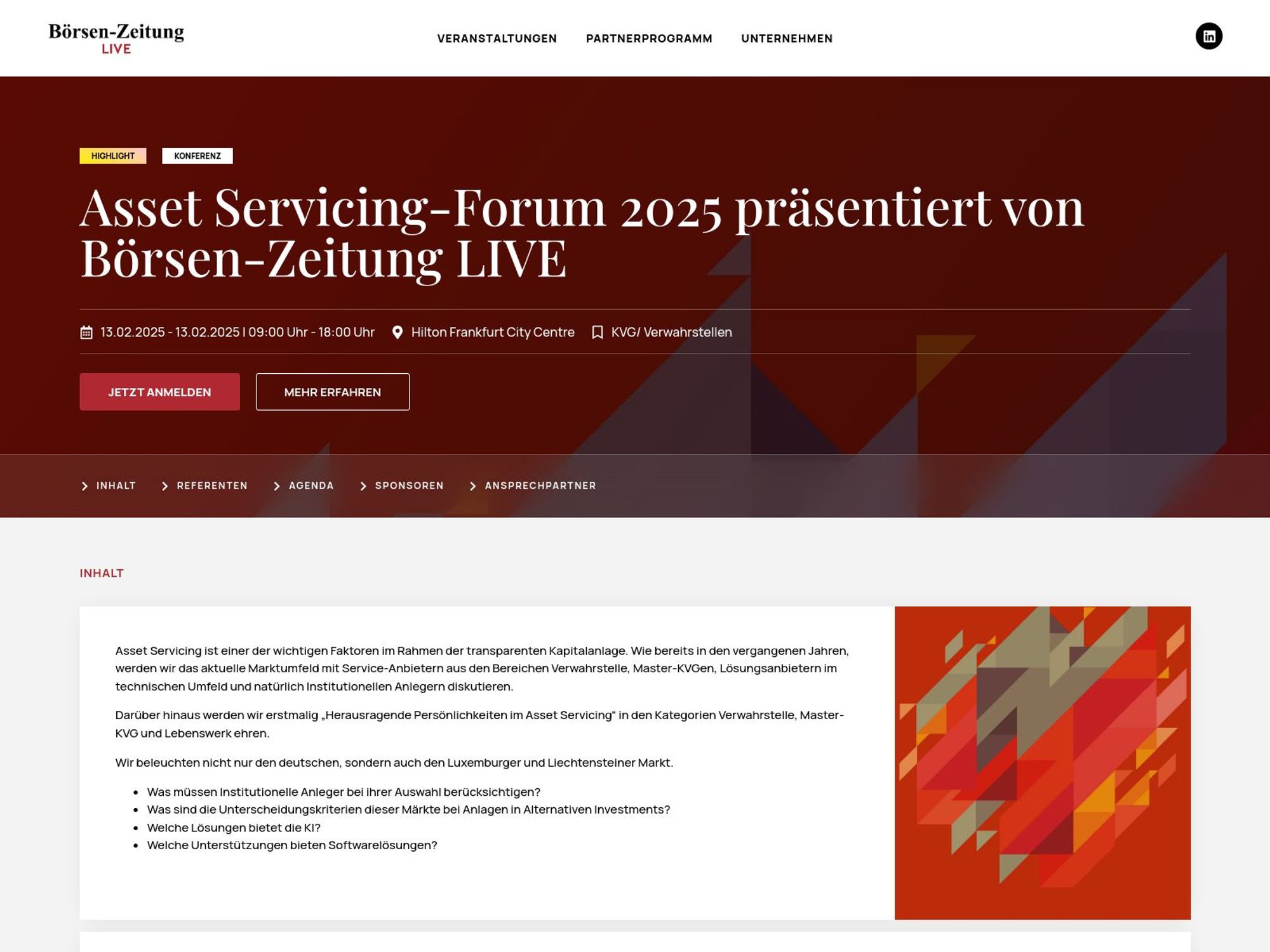 Asset Servicing-Forum 2025 screenshot