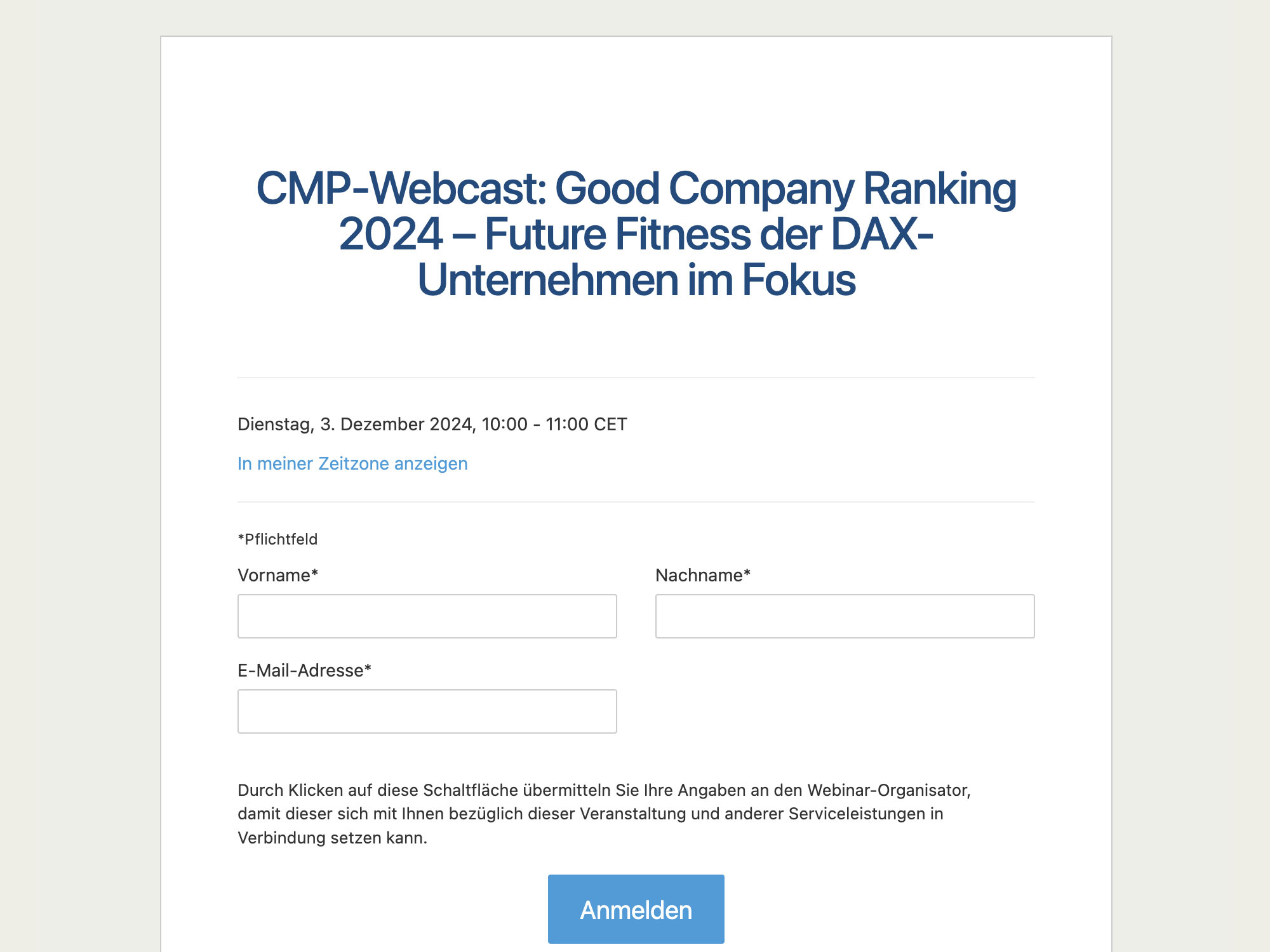 CMP-Webcast: Good Company Ranking 2024 – Future Fitness der DAX-Unternehmen im Fokus screenshot