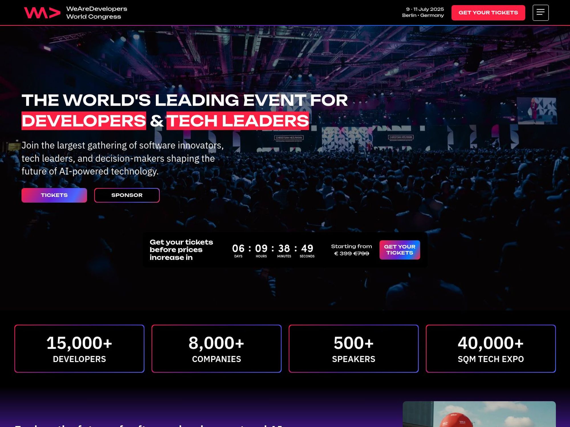 WeAreDevelopers World Congress 2025 screenshot
