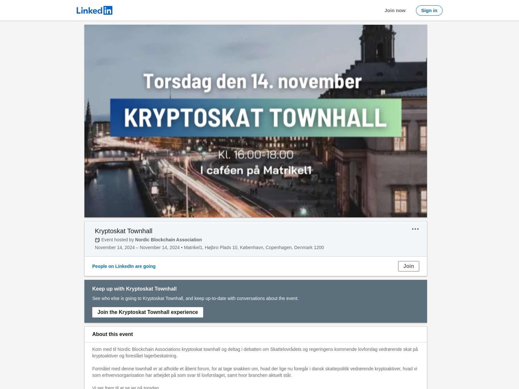 Kryptoskat Townhall screenshot