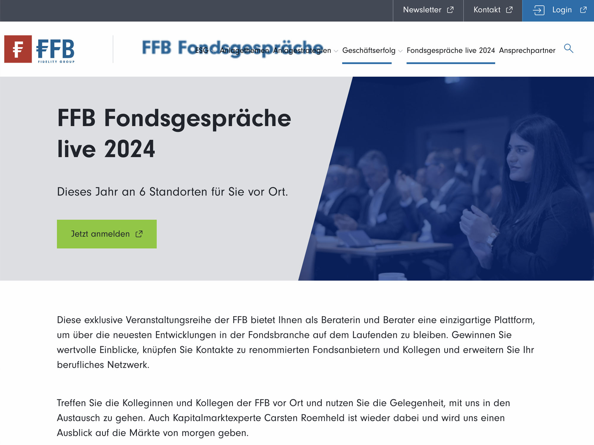 FFB Fondsgespräche live Stuttgart 2024 screenshot