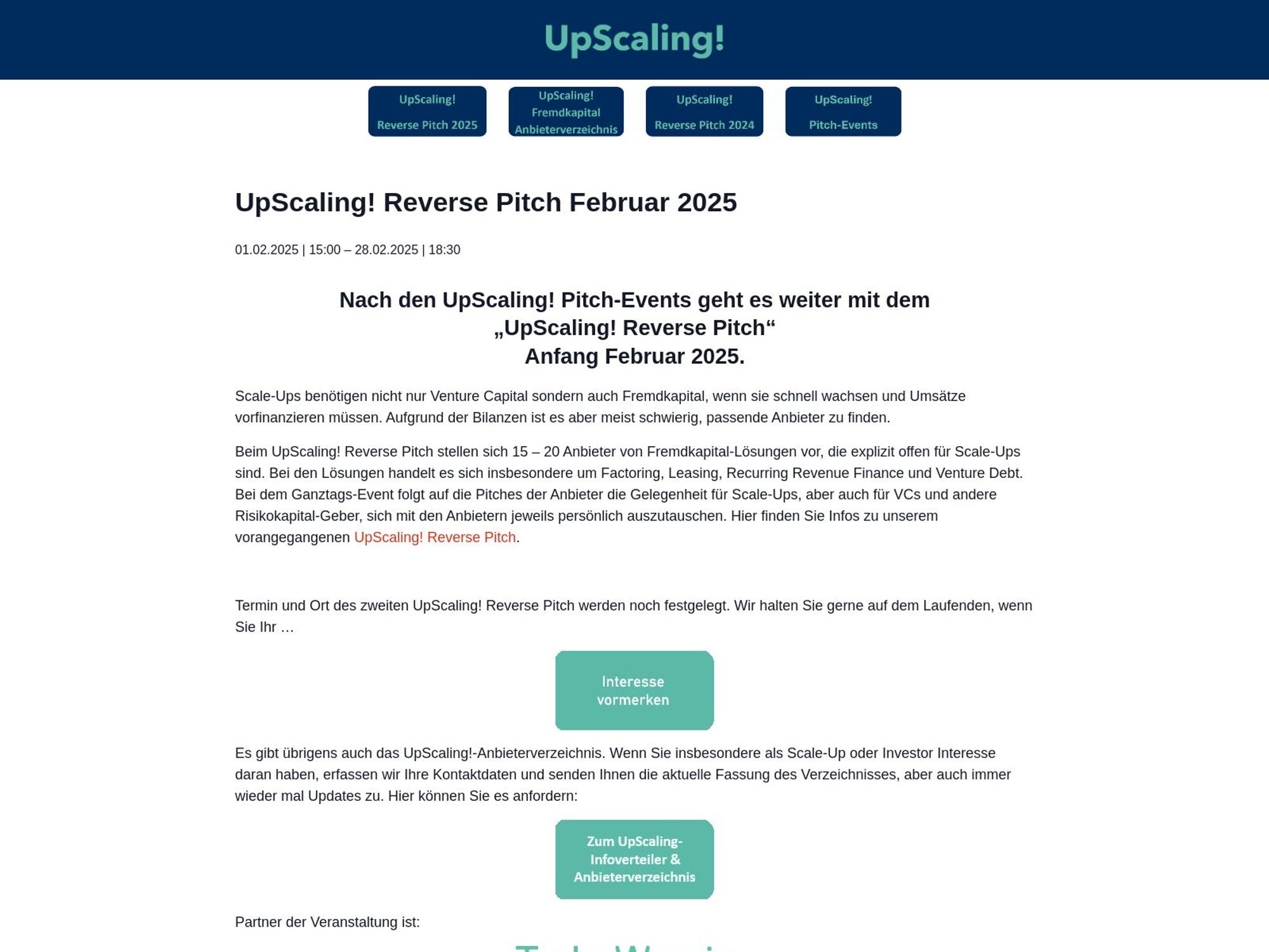 UpScaling! Reverse Pitch Februar 2025 screenshot