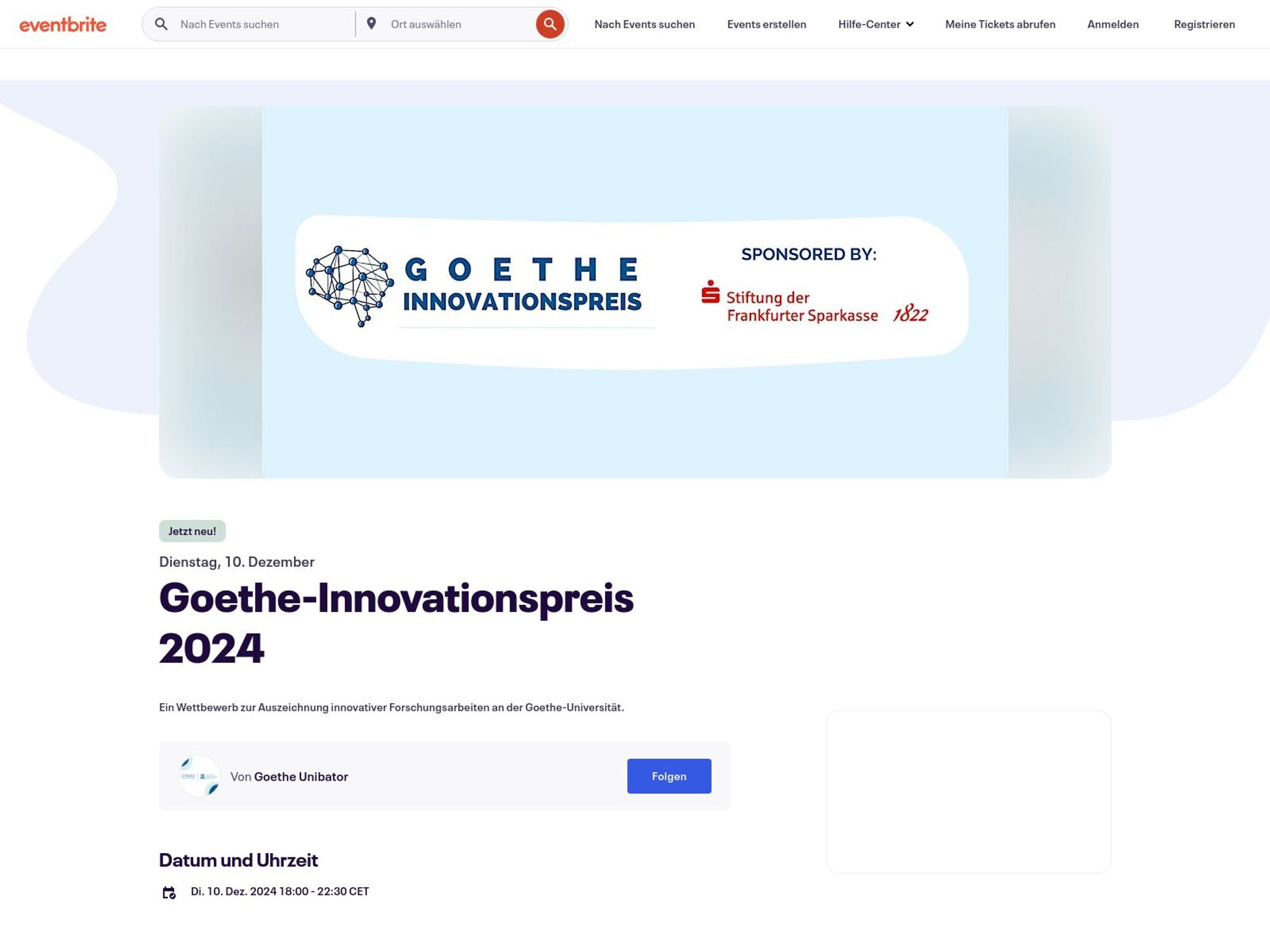 Goethe Innovation Prize 2024 screenshot