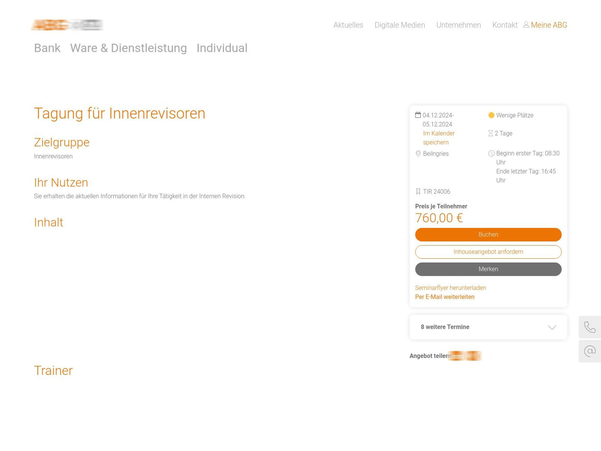 ABG: Tagung für Innenrevisoren screenshot