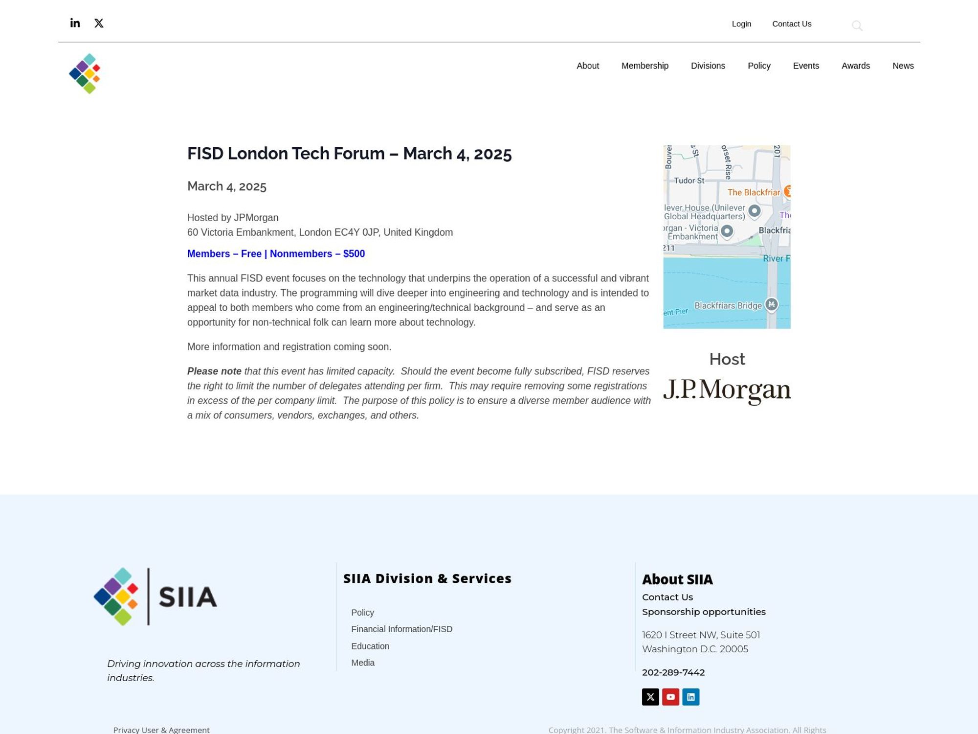 FISD London Tech Forum screenshot