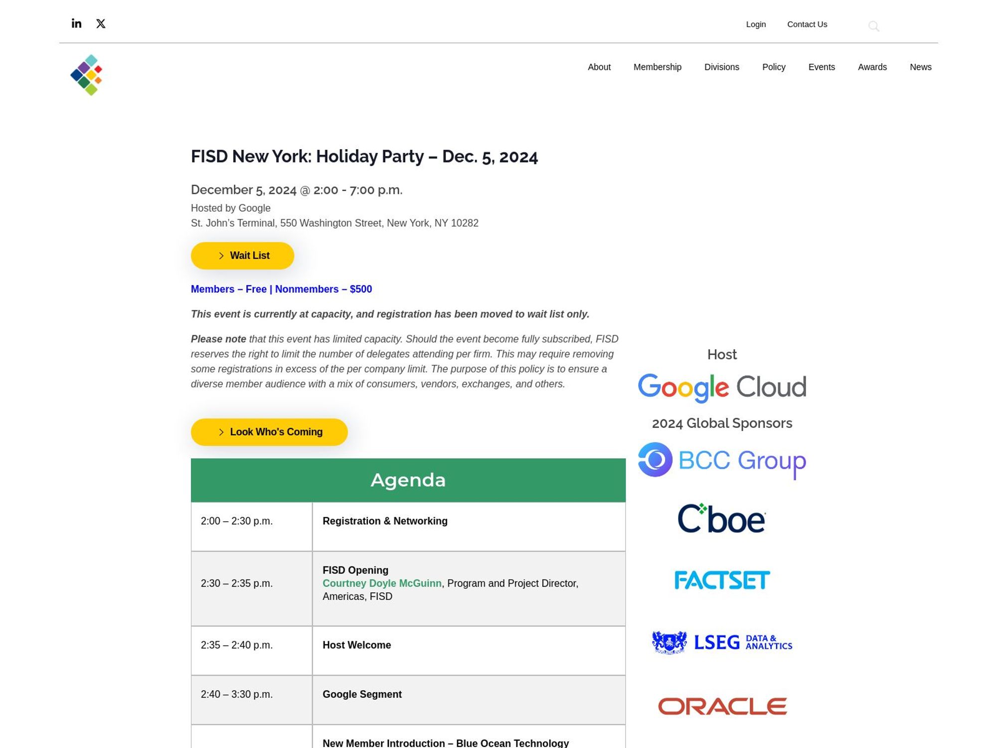 FISD New York: Holiday Party screenshot