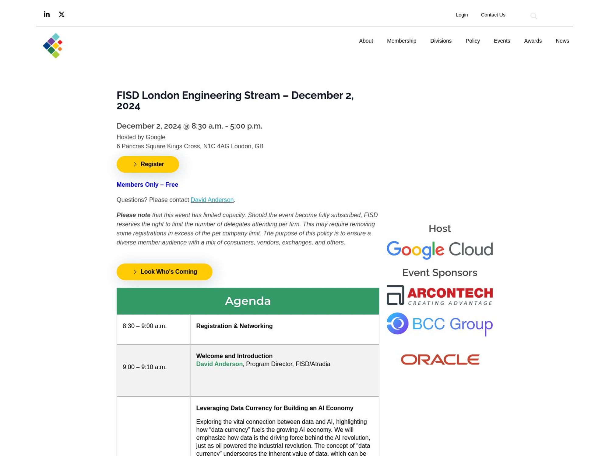 FISD London Engineering Stream screenshot
