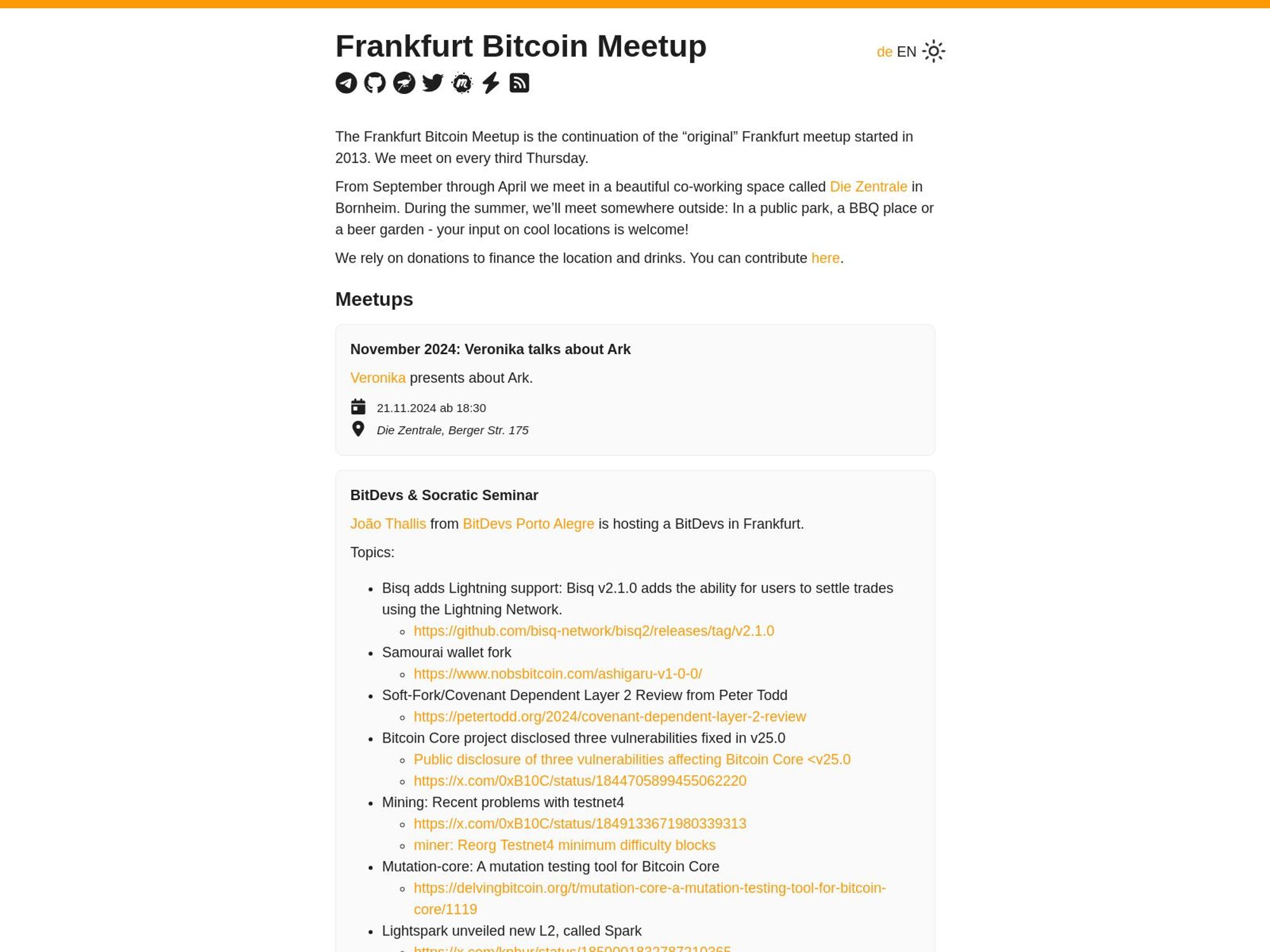 Bitcoin and Ark screenshot