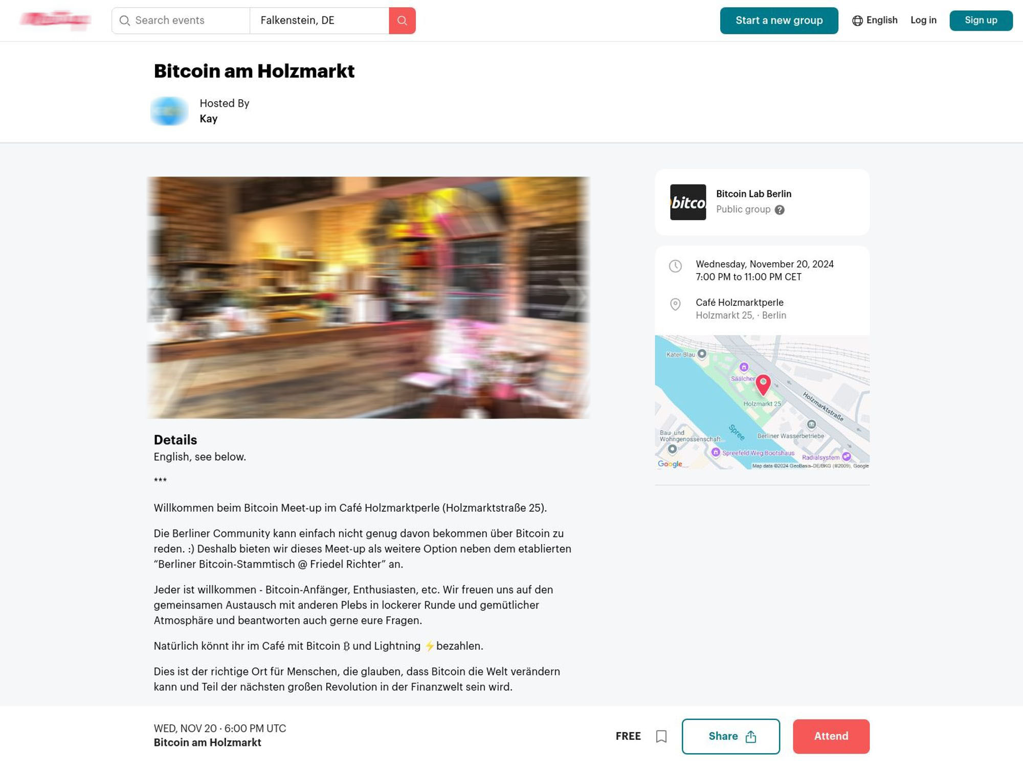 Bitcoin am Holzmarkt screenshot
