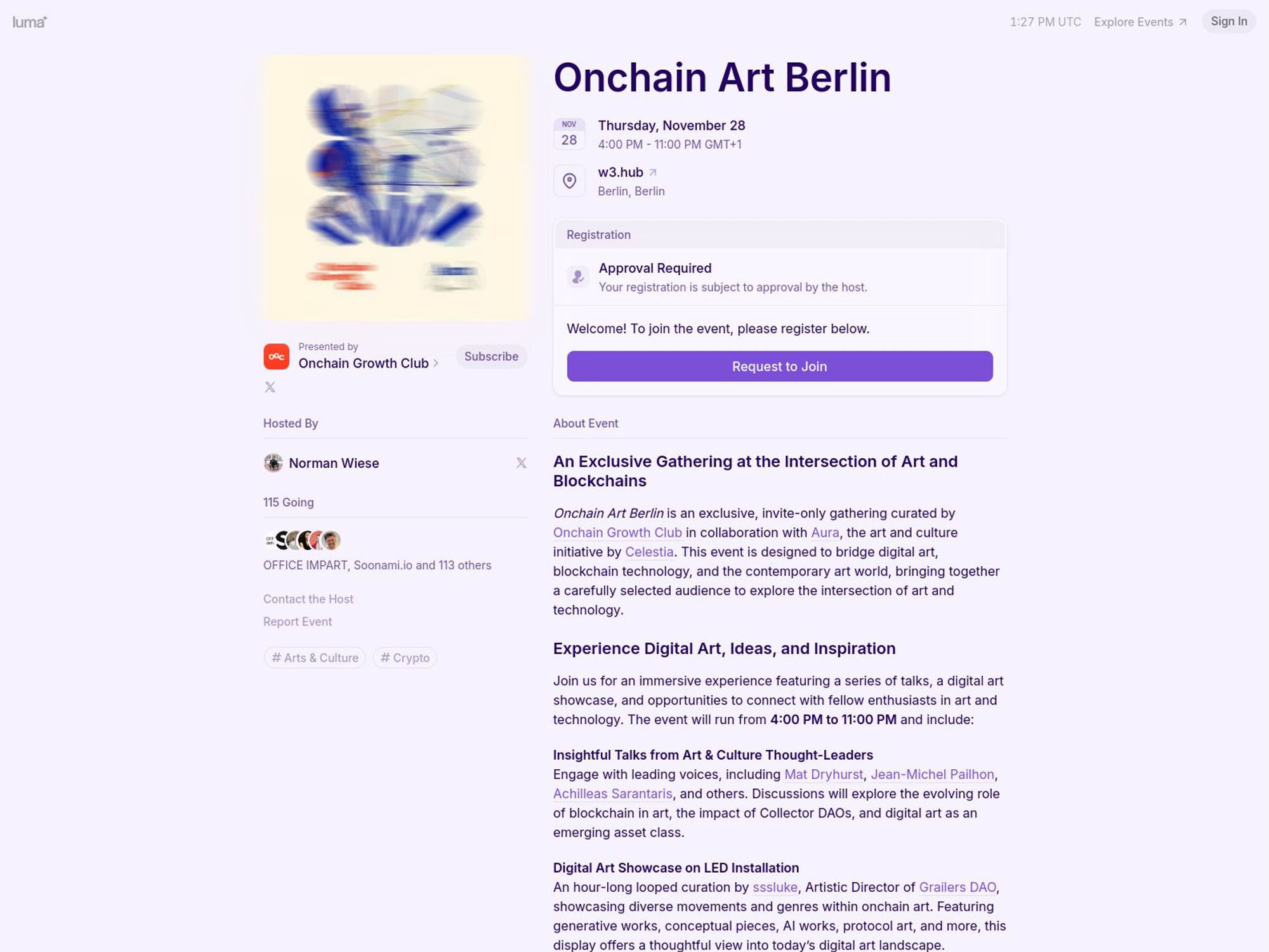 Onchain Art Berlin screenshot
