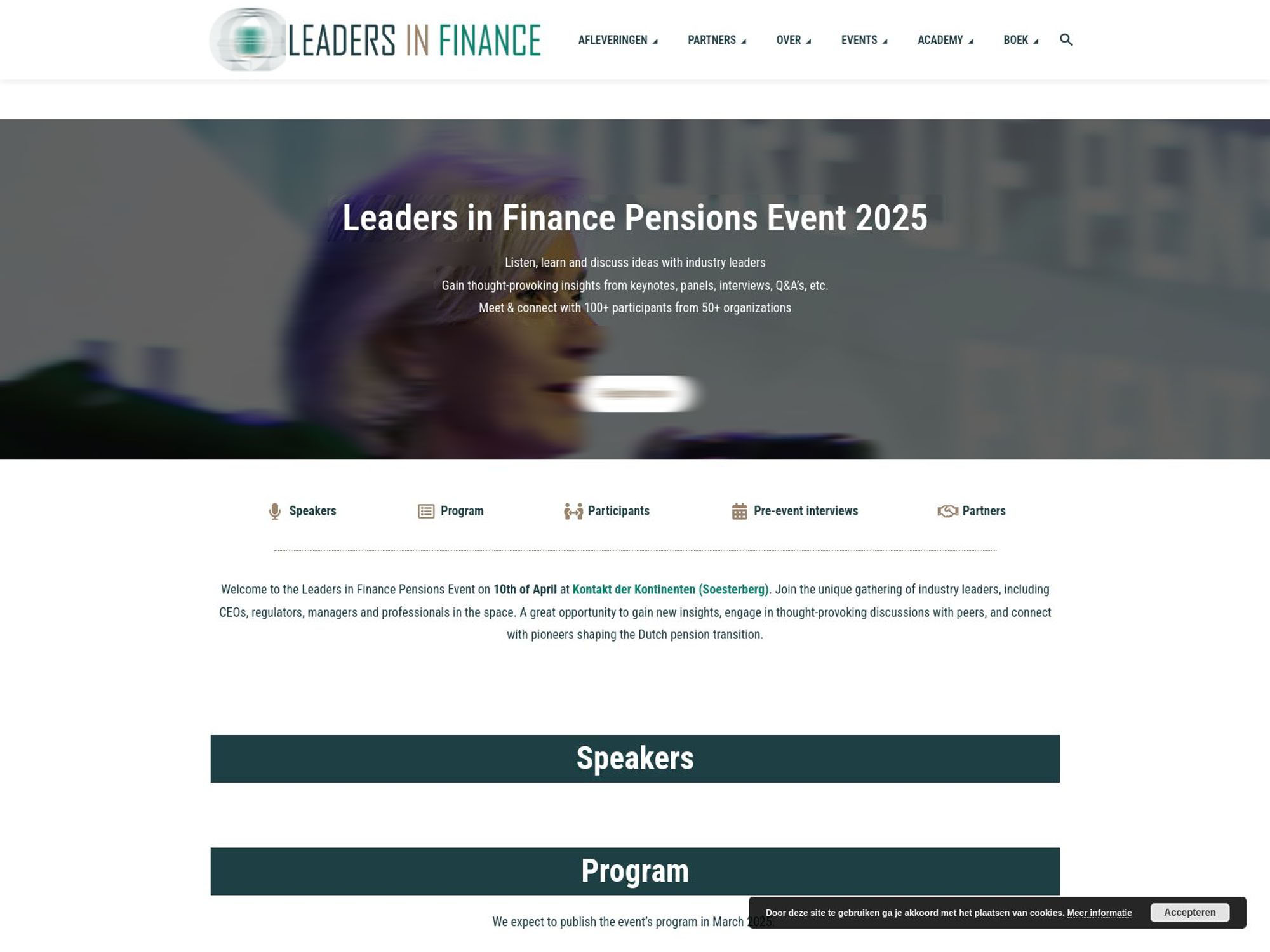 Leaders in Finance Pensions Event 2025 screenshot
