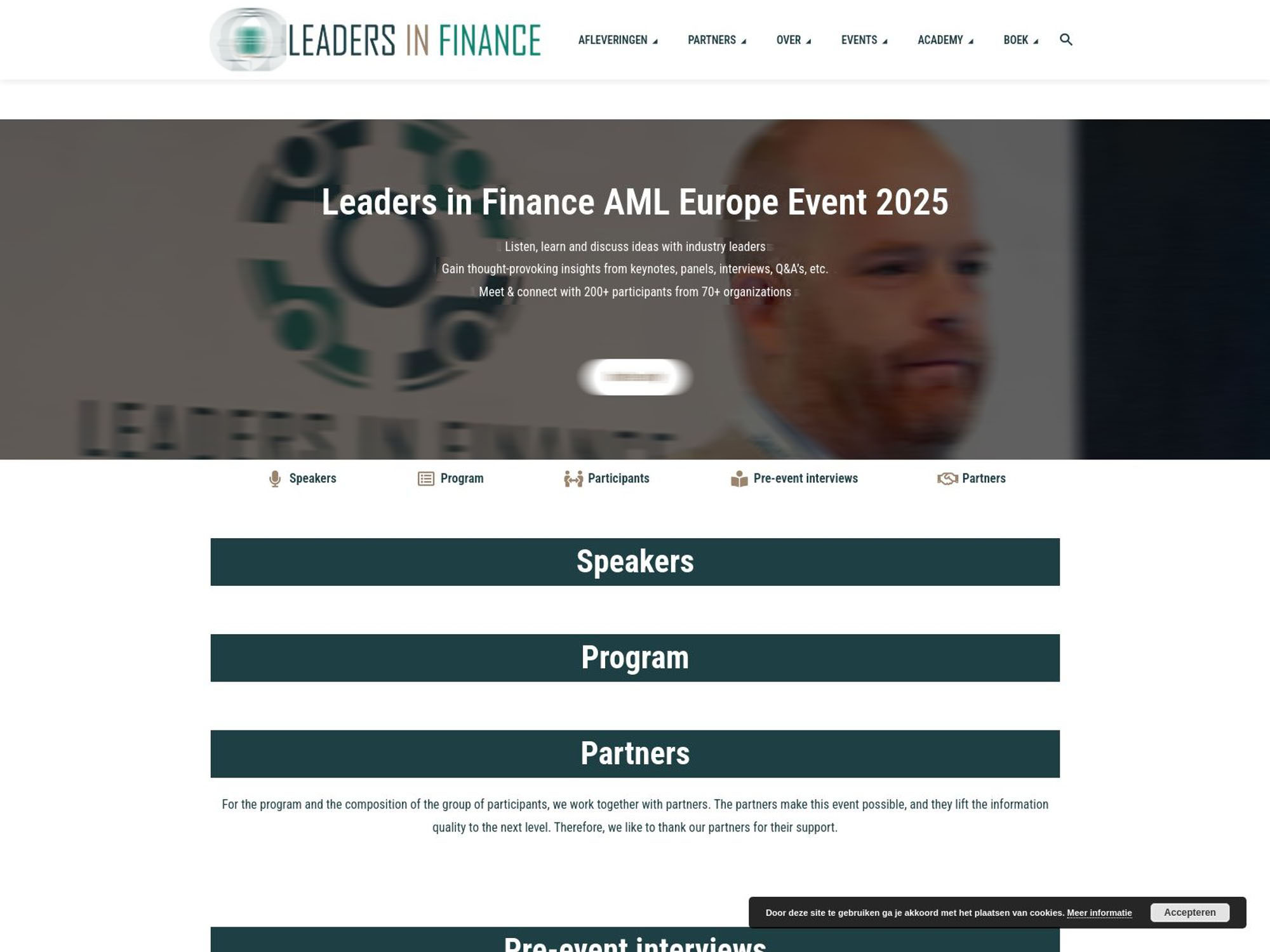 Leaders in Finance AML Europe Event 2025 screenshot