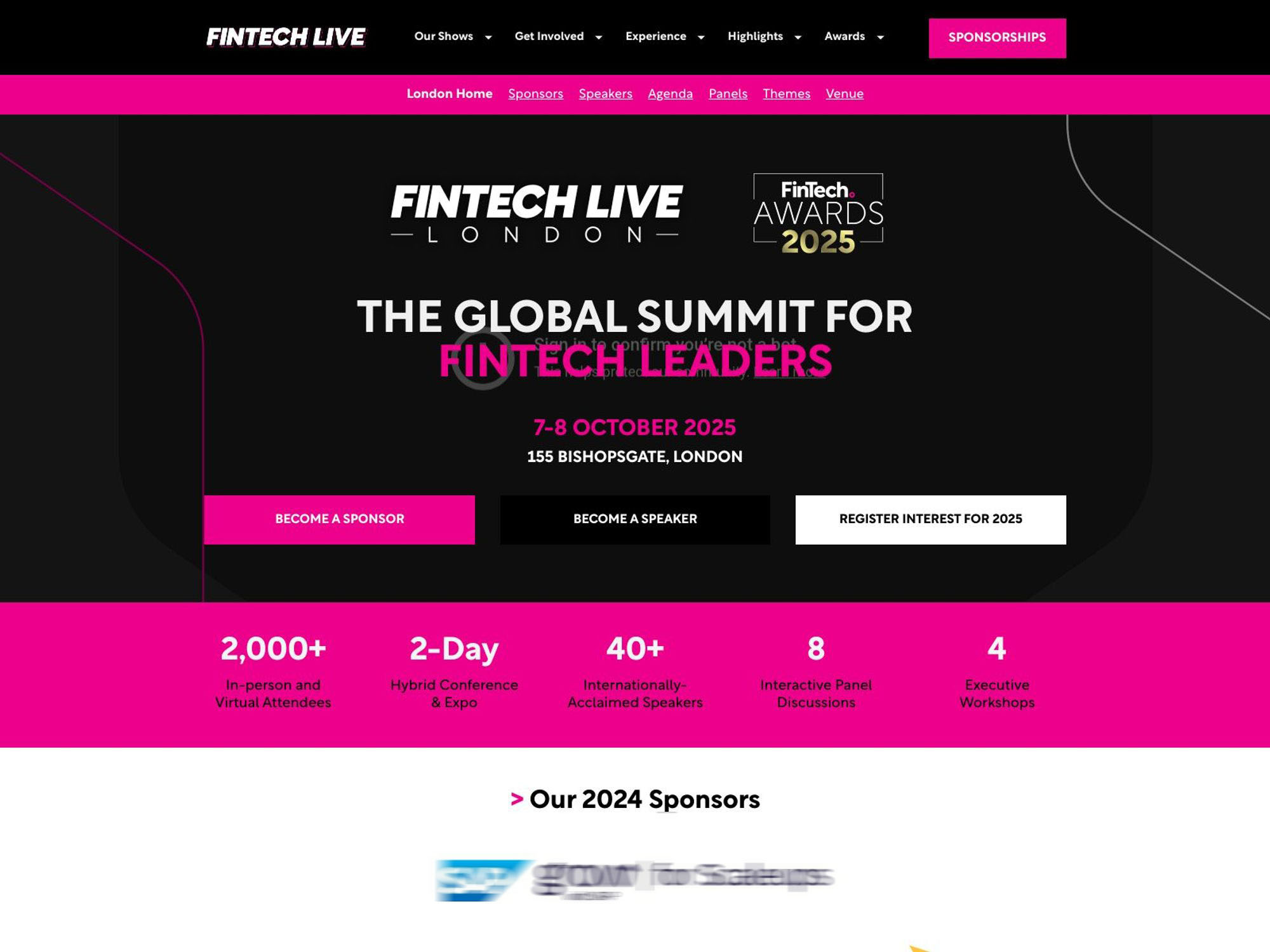 FinTech Live London 2025 screenshot