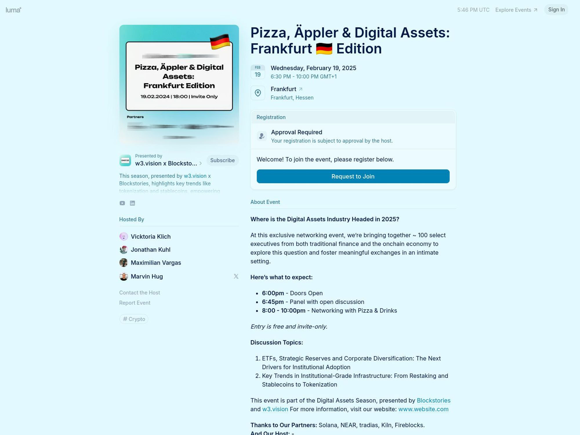 Pizza, Äppler & Digital Assets: Frankfurt Edition screenshot