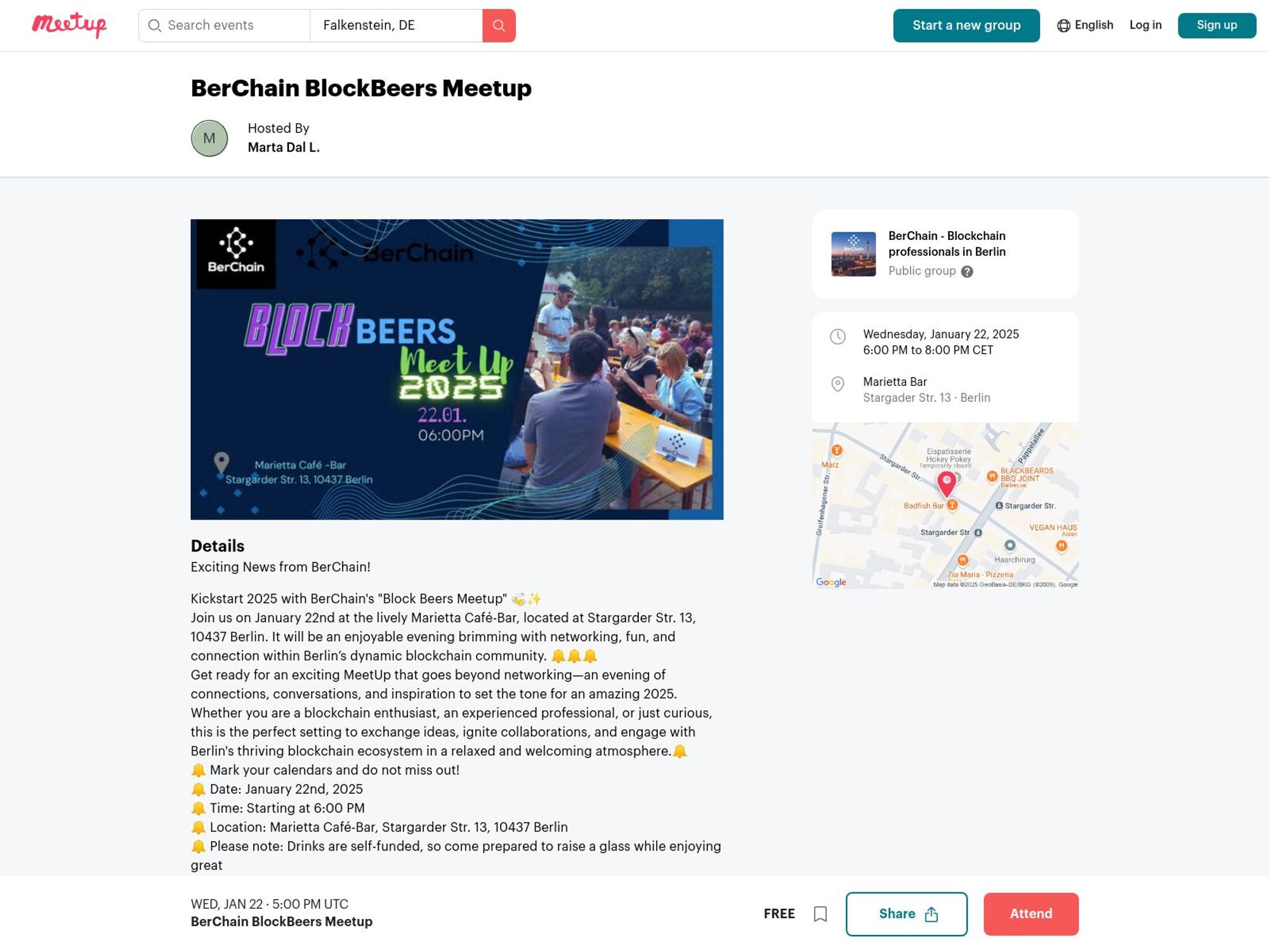 BerChain BlockBeers Meetup screenshot