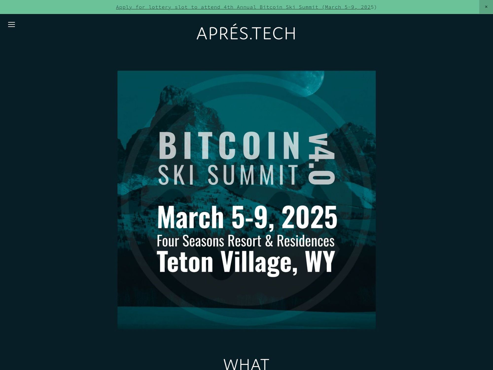 Bitcoin Ski Summit 2025 screenshot