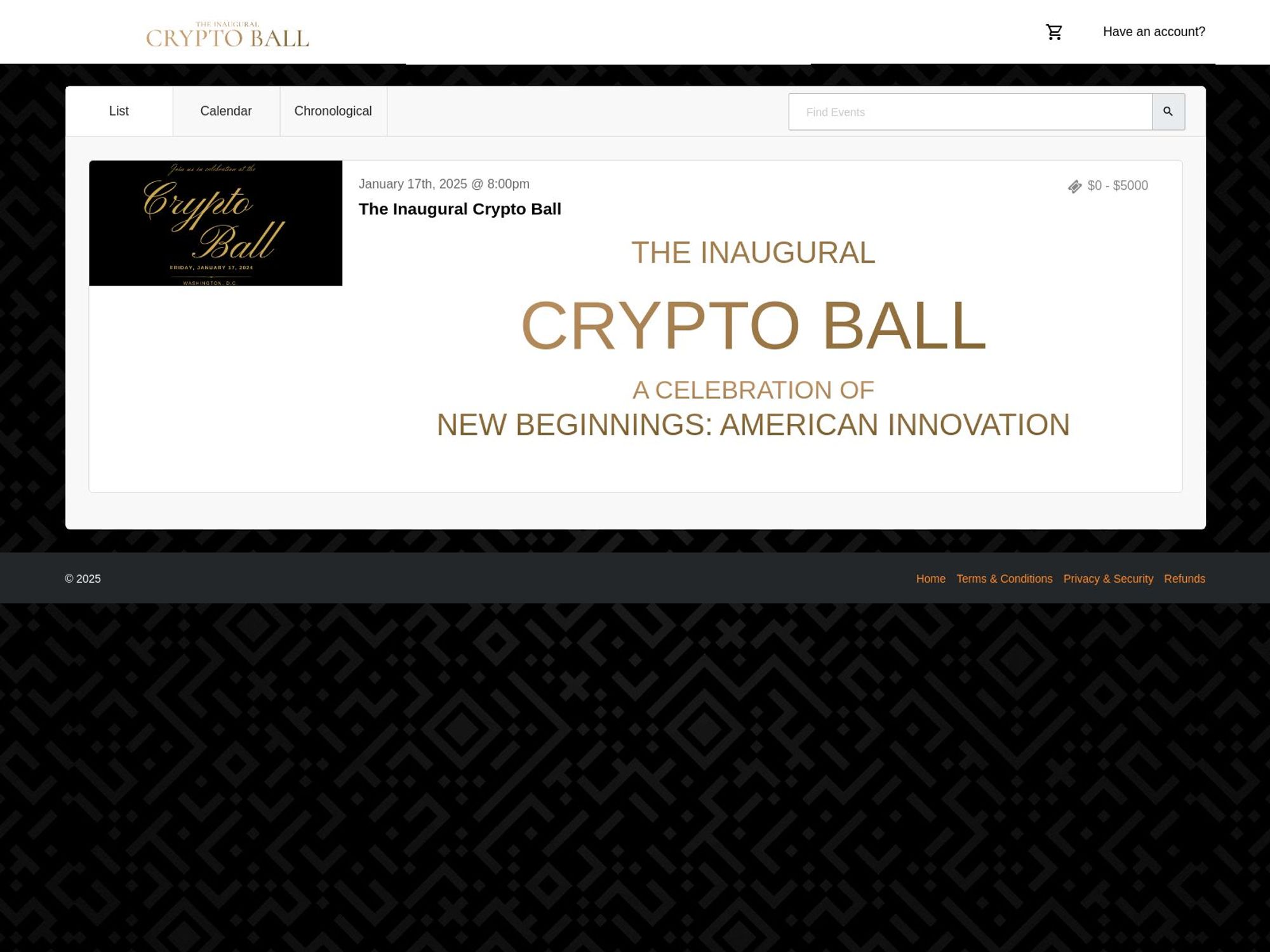 The Inaugural Crypto Ball screenshot