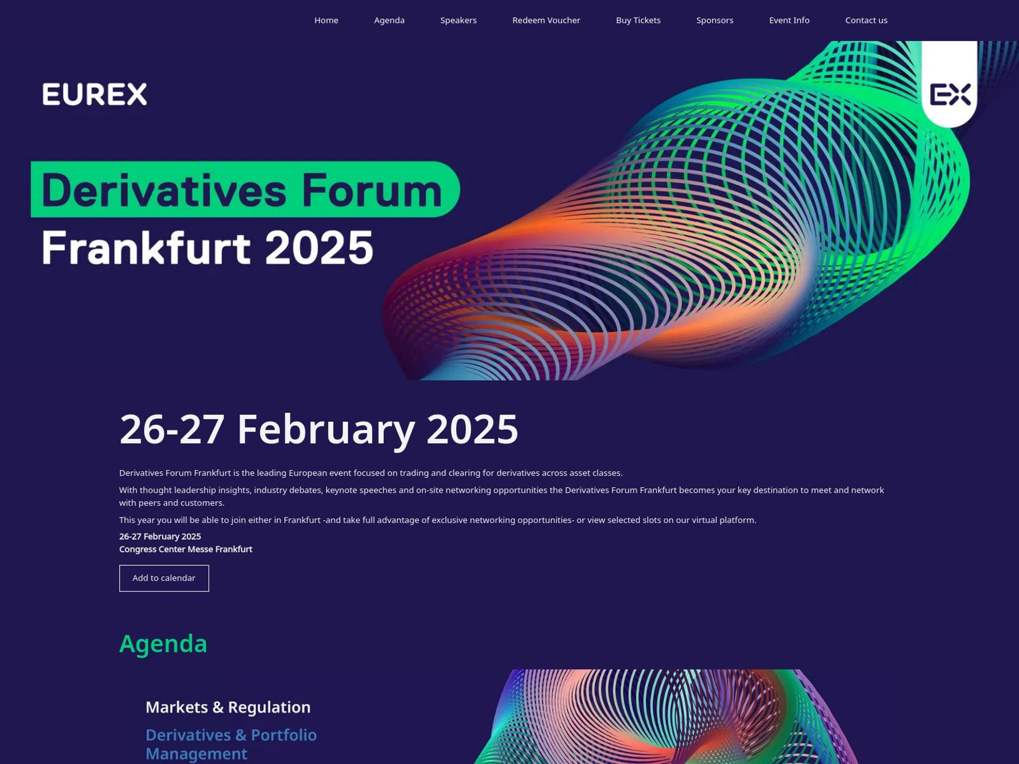 Eurex Derivatives Forum Frankfurt 2025 screenshot