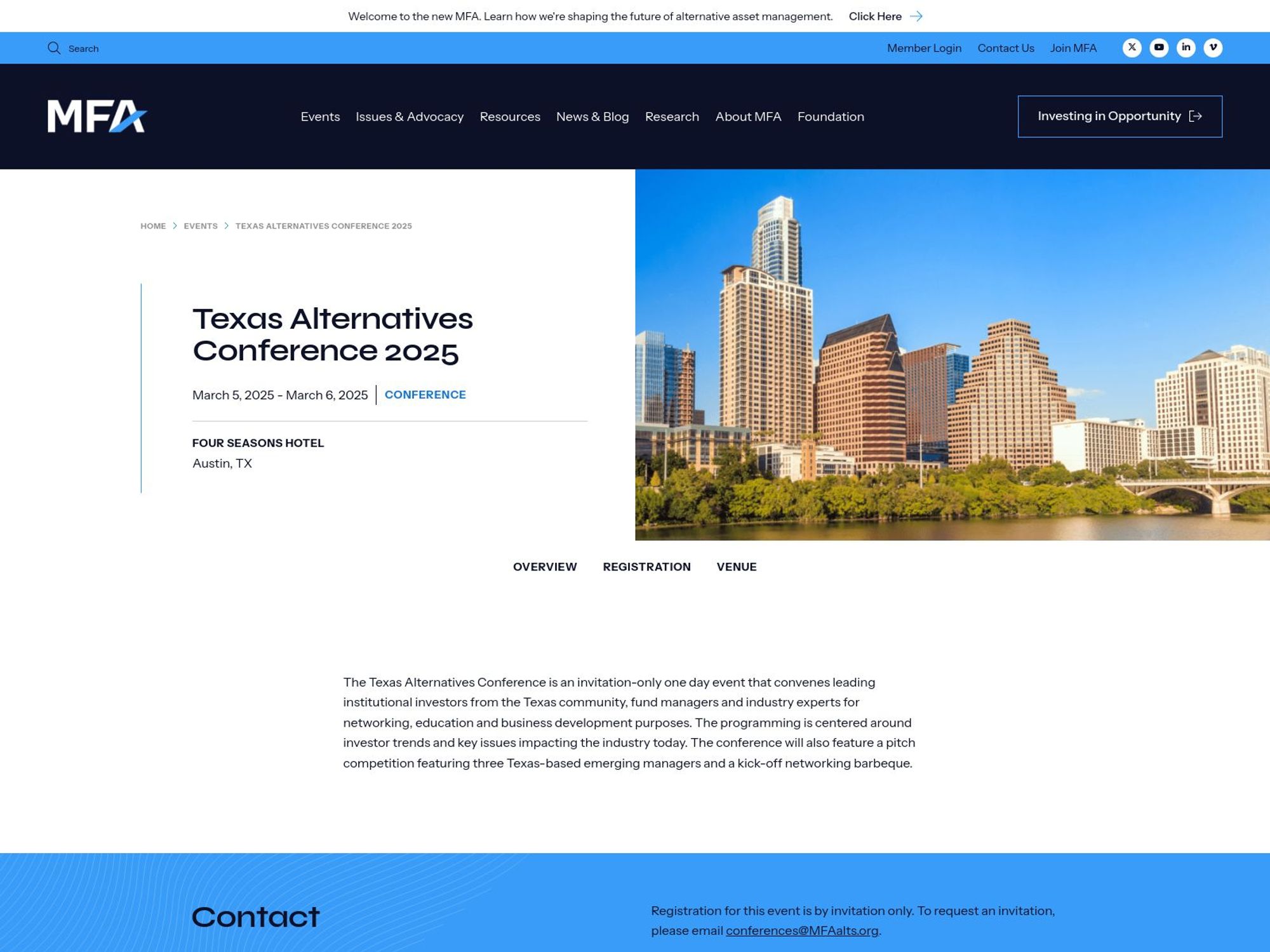 Texas Alternatives Conference 2025 screenshot