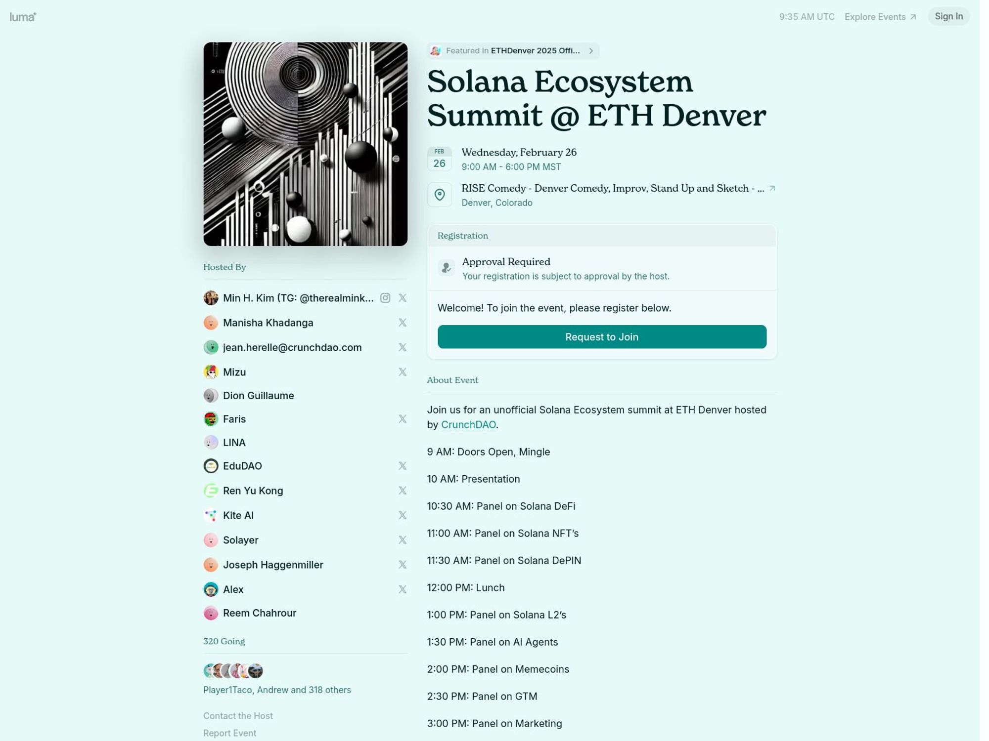 Solana Ecosystem Summit @ ETH Denver screenshot