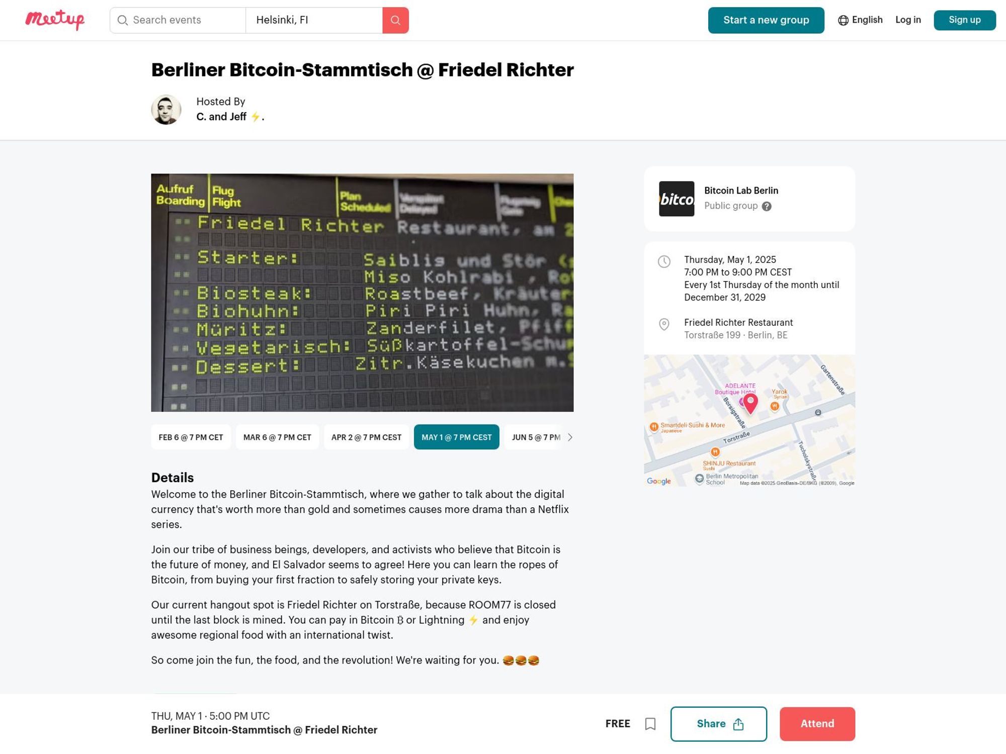 Berliner Bitcoin-Stammtisch May 2025 screenshot