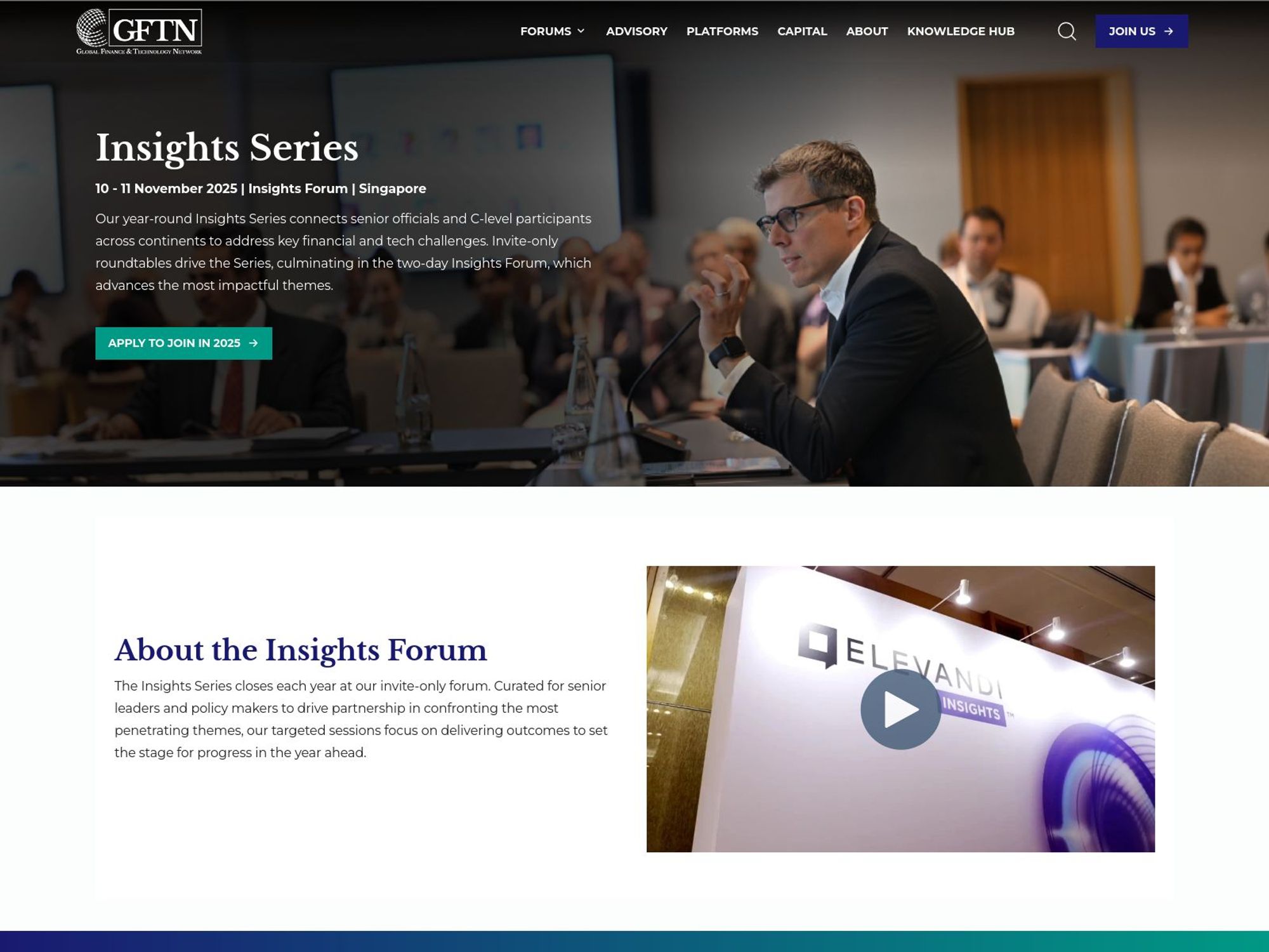 GFTN Insights Forum website