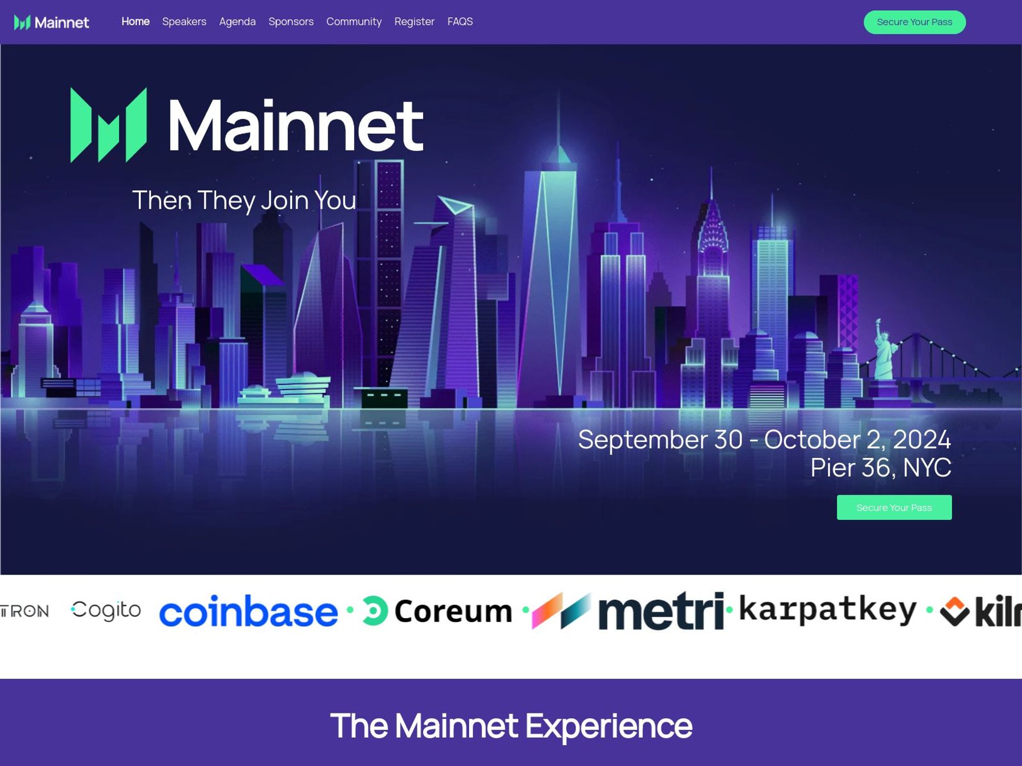 Messari Mainnet 2025 website